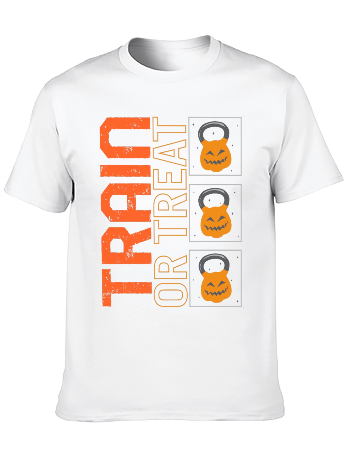 Black Train or Treat Halloween Gym T-Shirt view 10