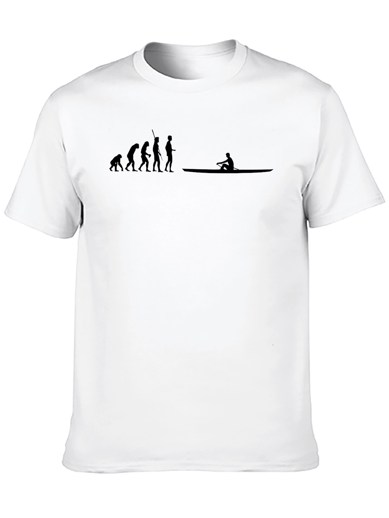 Black Evolution of Kayaking T-Shirt - Black Crew Neck view 10