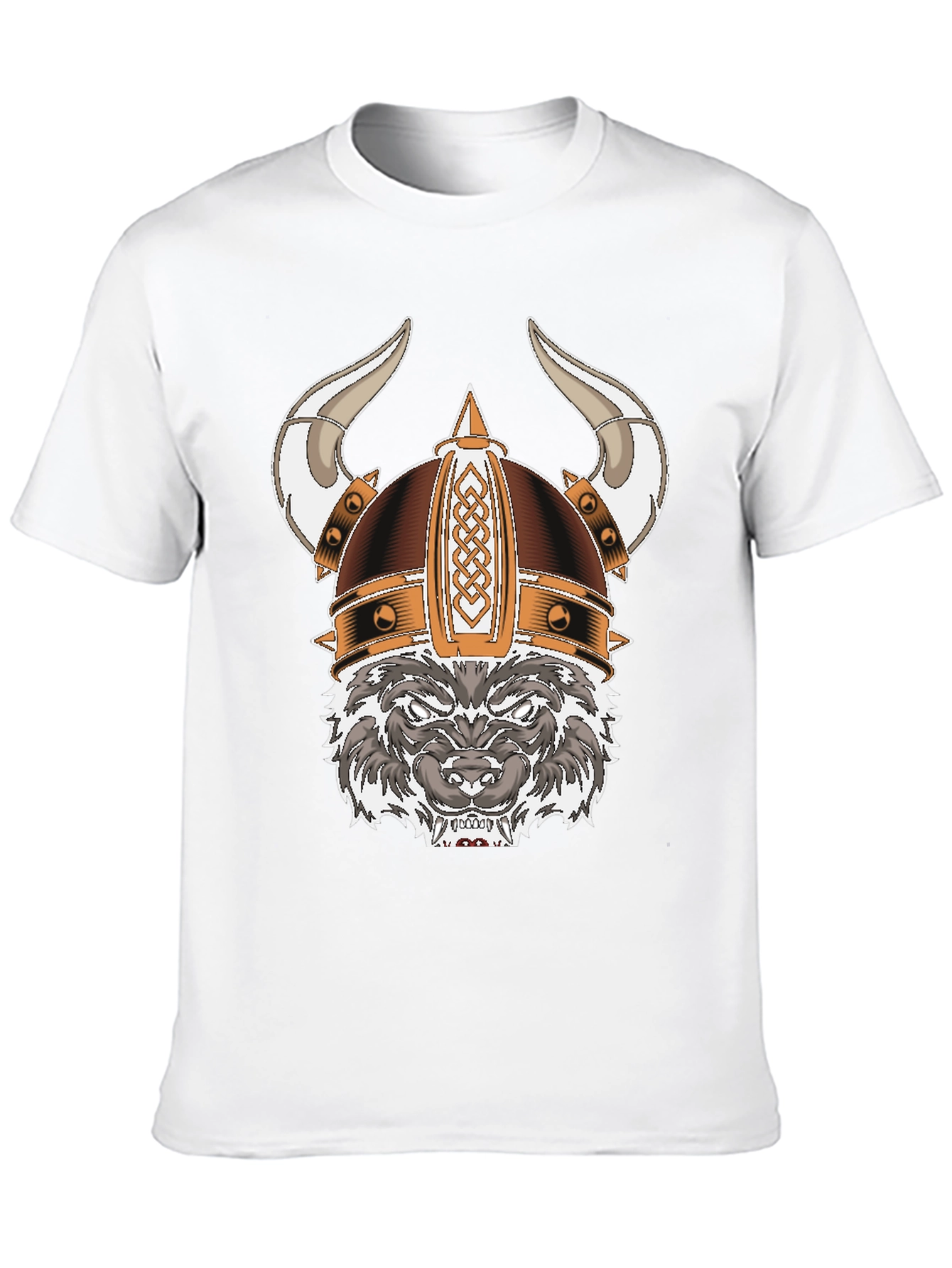 Black Viking Wolf Graphic Tee - Black view 10