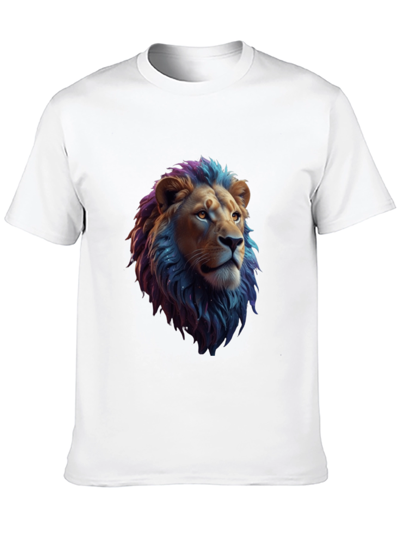 Black Lion Head Graphic Tee - Cool Animal Print Shirt view 10