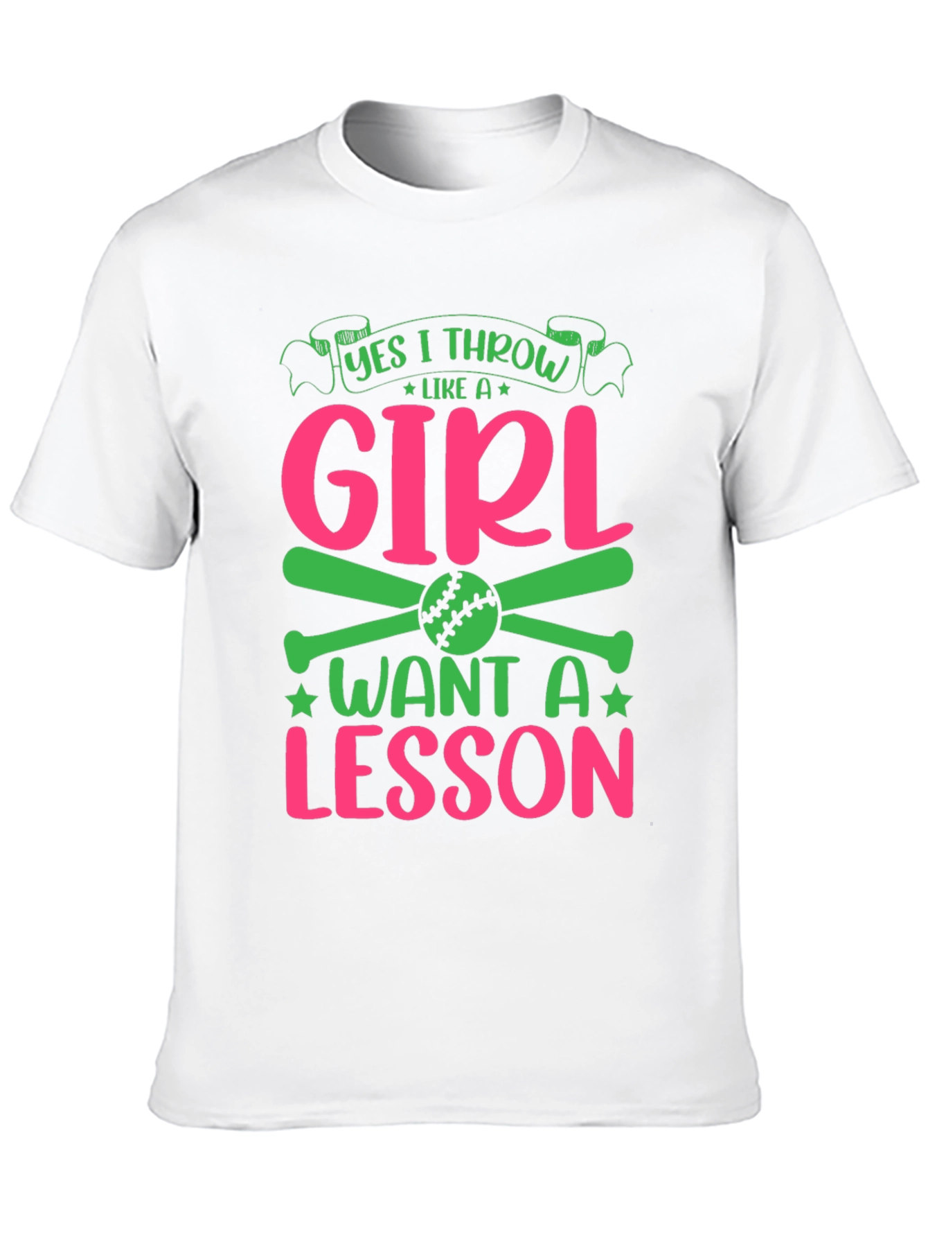 Black Yes I Throw Like A Girl Baseball Graphic T-Shirt view 10