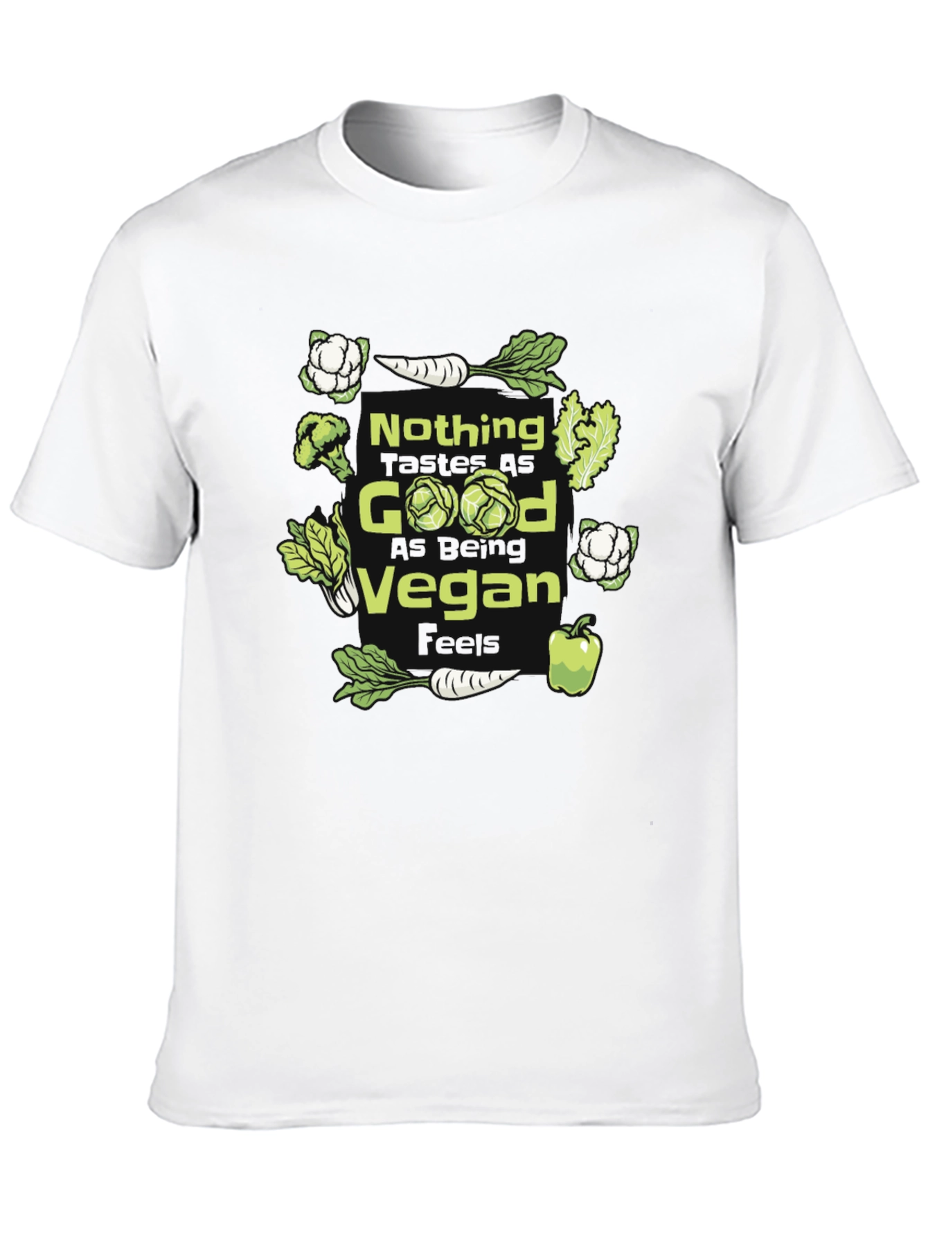Black Nothing Good Vegan T-Shirt - Funny Vegetarian Tee view 10