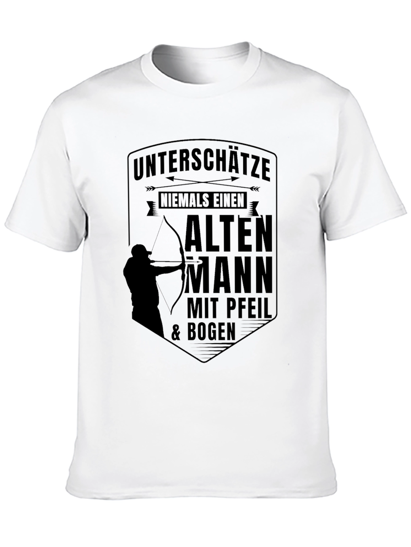 Black Archery Old Man T-Shirt - Funny German Saying Tee view 10
