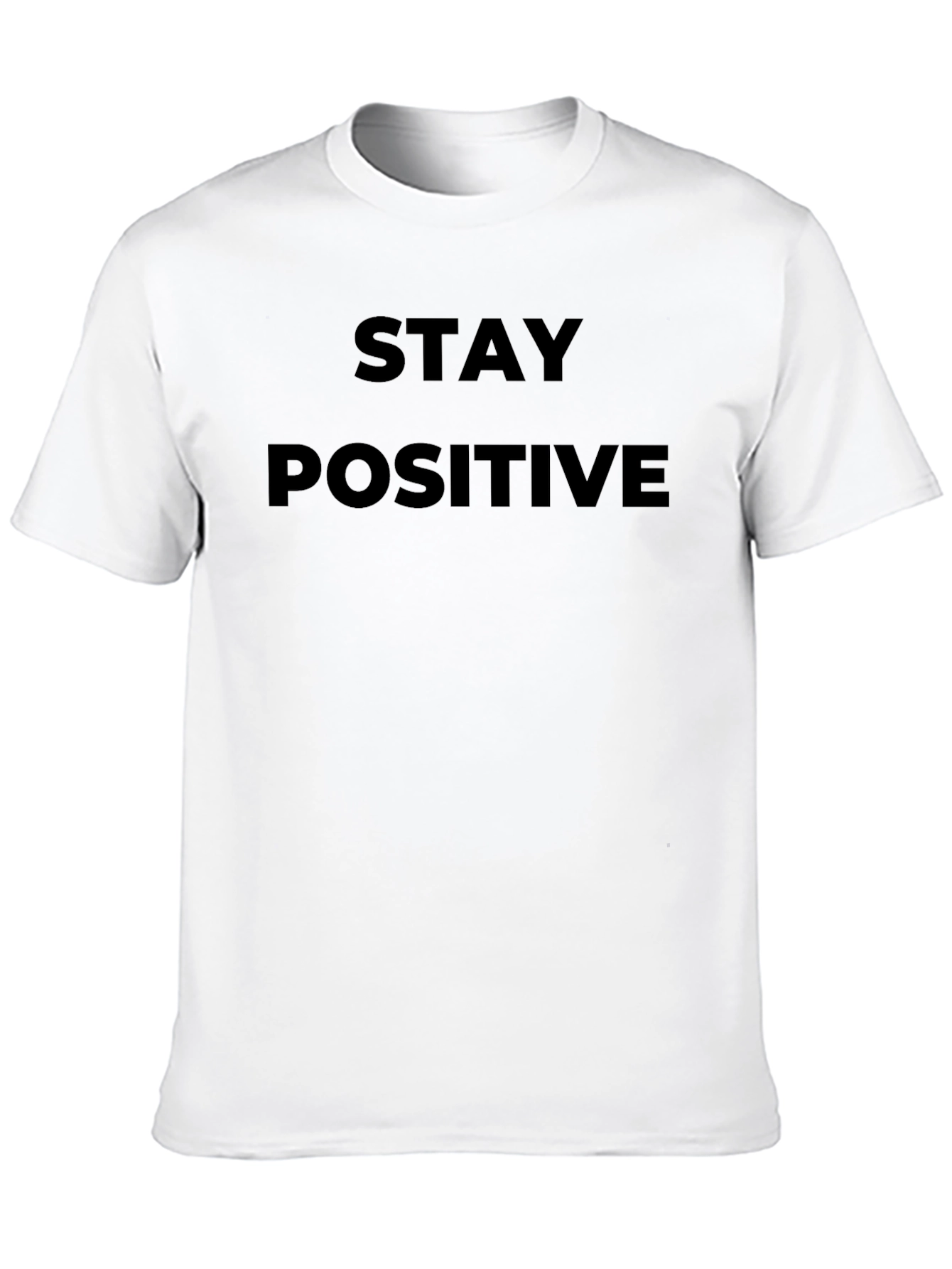 Black Stay Positive T-Shirt - Black Graphic Tee view 10