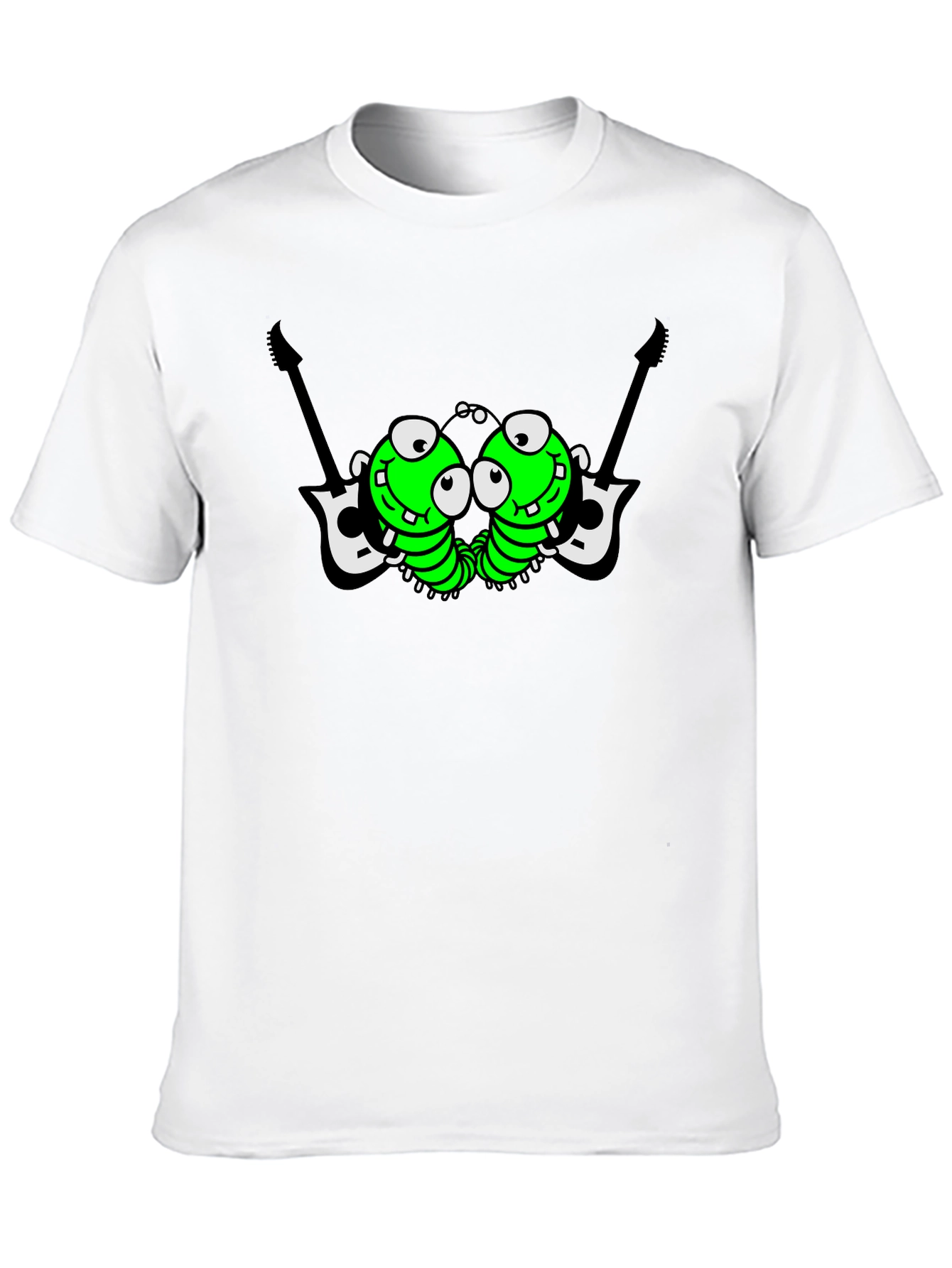 Black Cartoon Caterpillar Band T-Shirt view 10