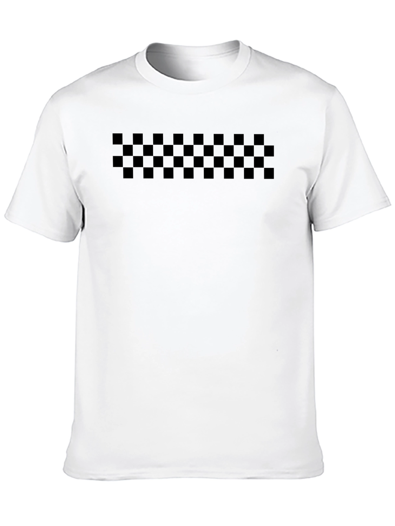 Black Black Checkerboard Graphic T-Shirt view 10