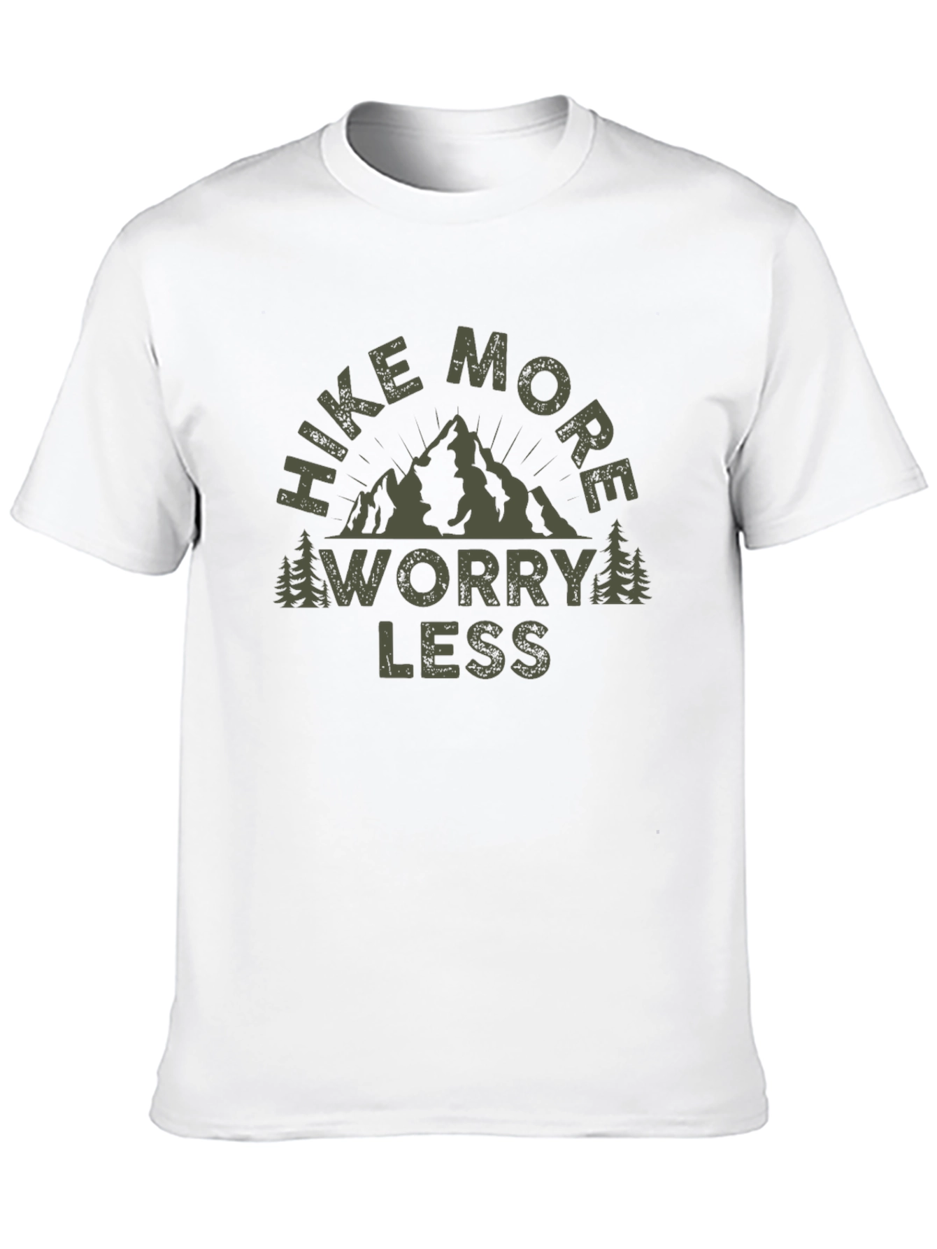 Black Hike More Worry Less Graphic Tee view 10