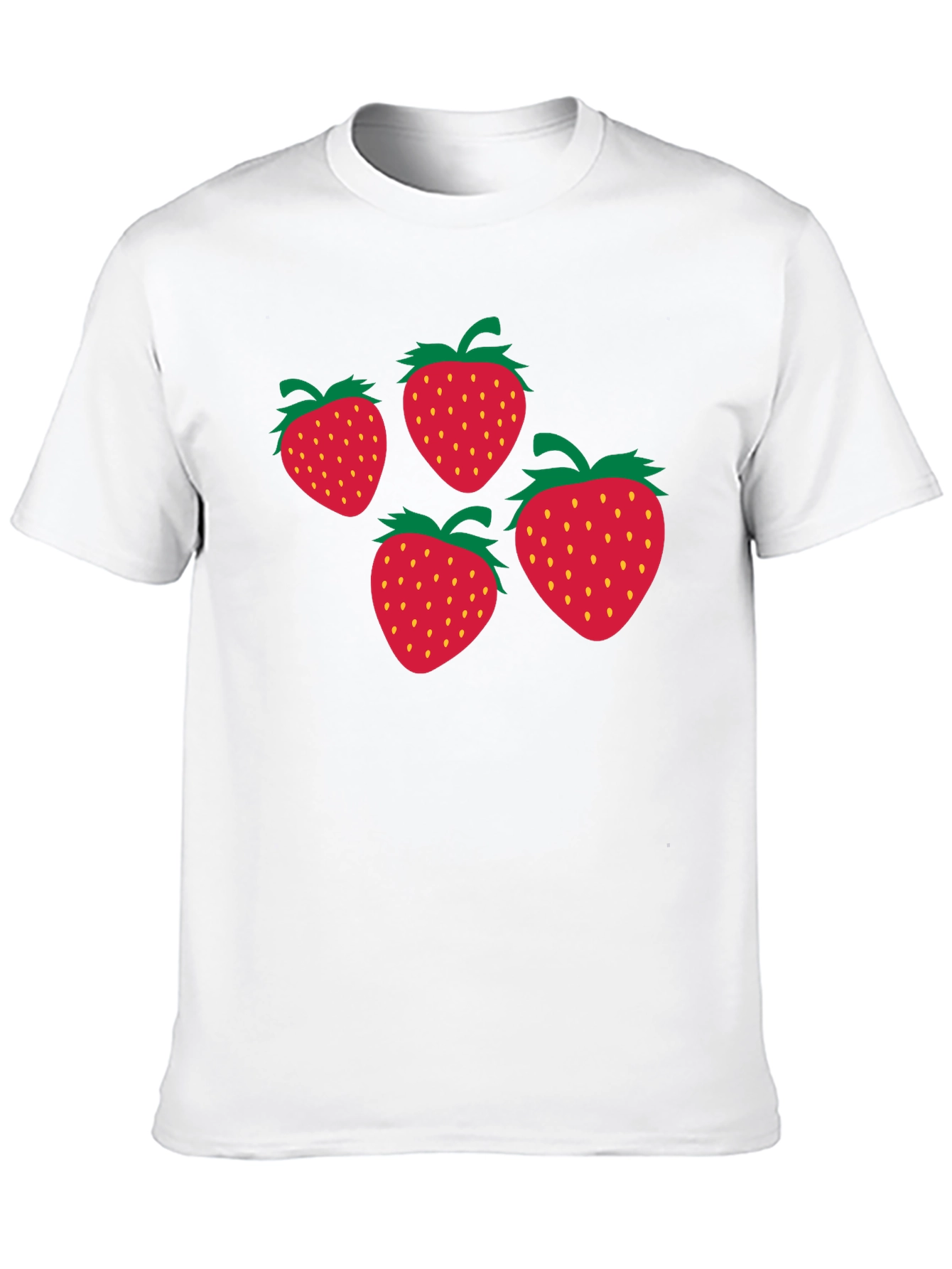 Black Strawberry Print Black T-Shirt view 10