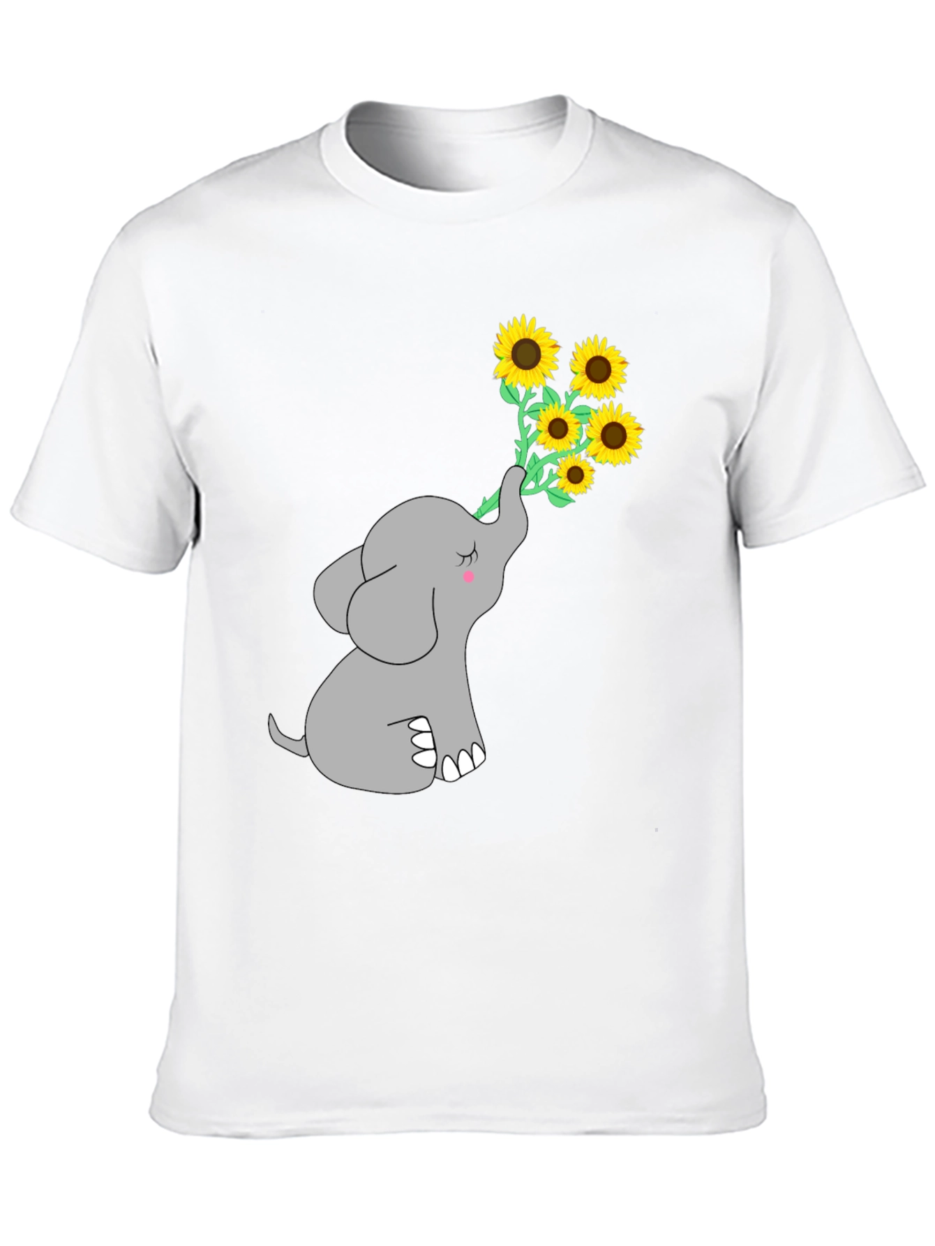 Black Elephant Sunflower Graphic Tee view 10