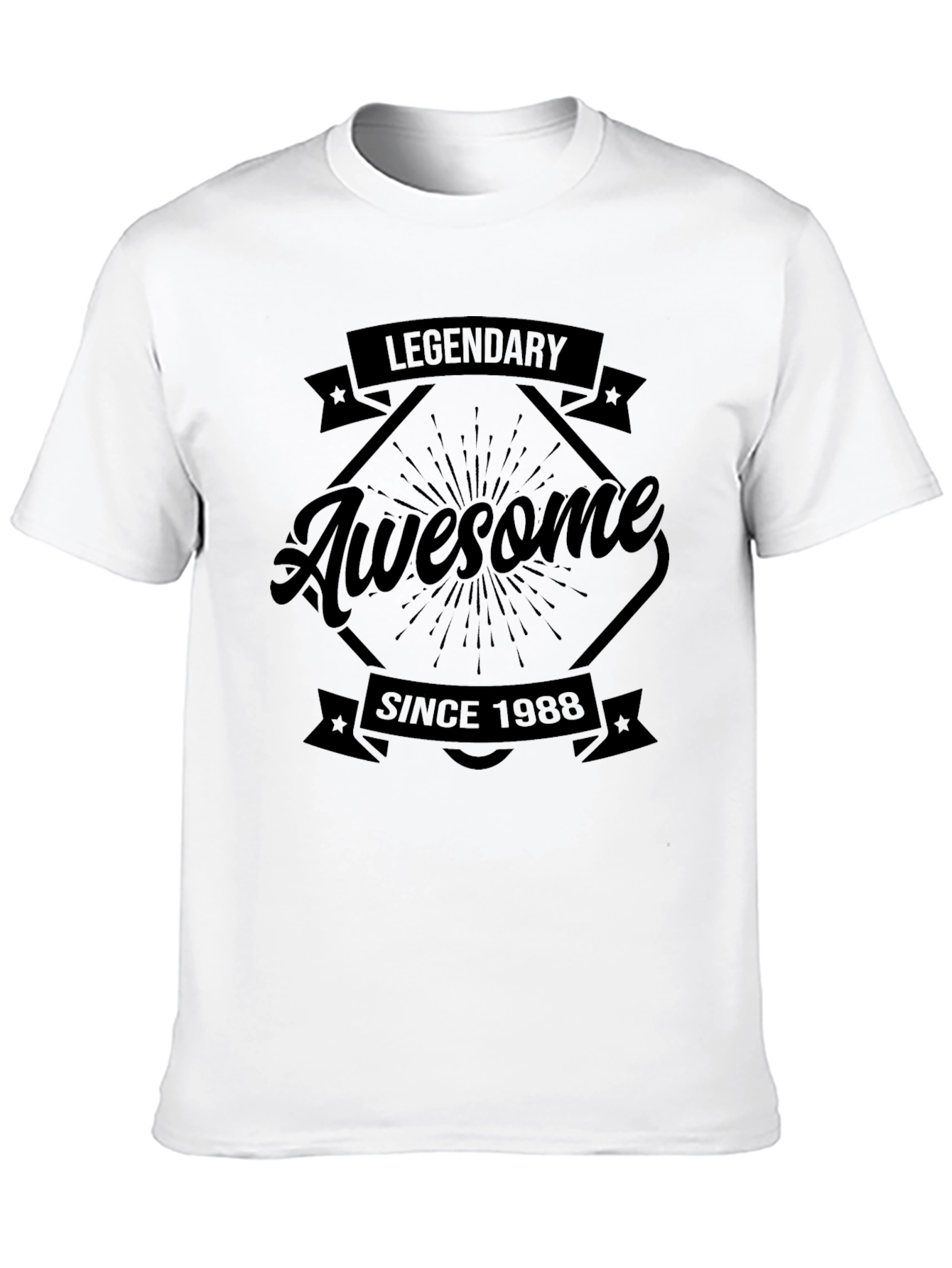 Black Legendary Awesome Since 1988 Black T-Shirt view 10