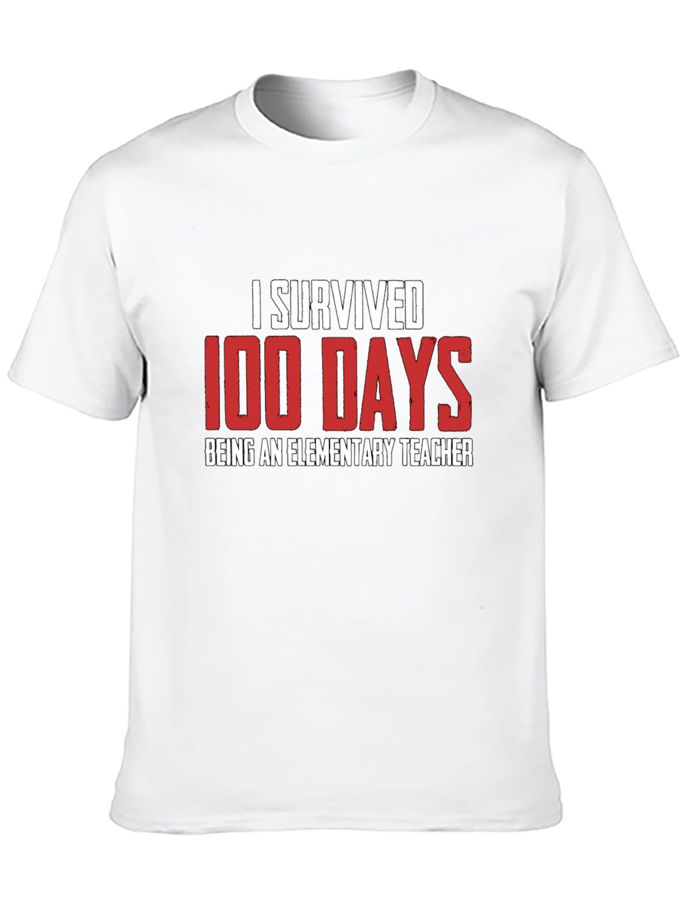 Black I Survived 100 Days Teacher Black T-Shirt view 10