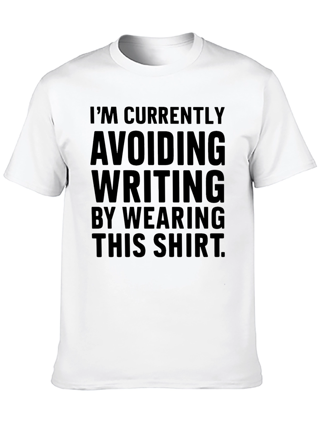 Black Avoiding Writing T-Shirt - Funny Sarcastic Tee view 10