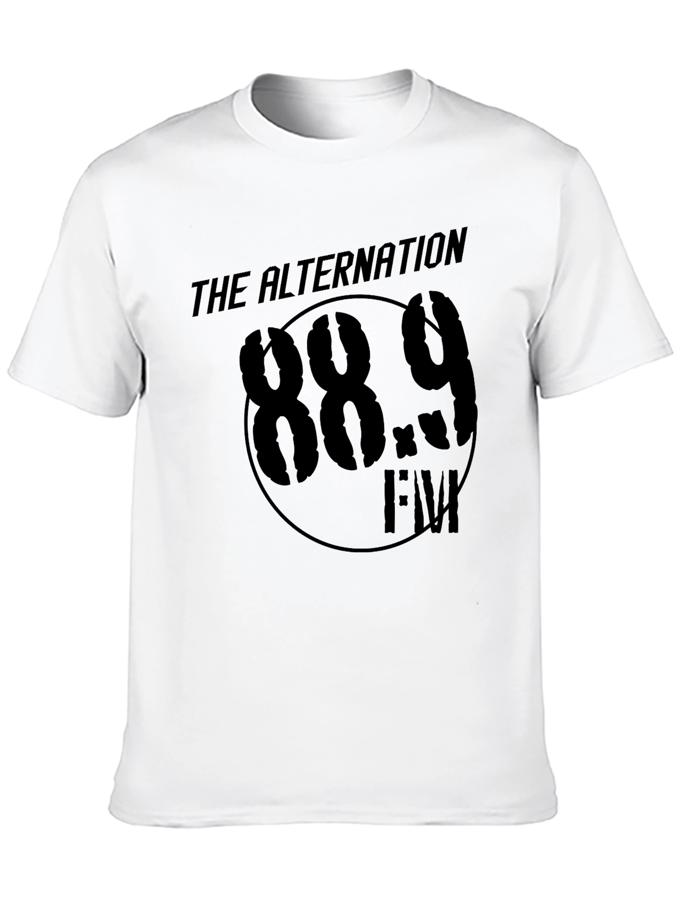 Black The Alternation 88.9 FM Black T-Shirt view 10