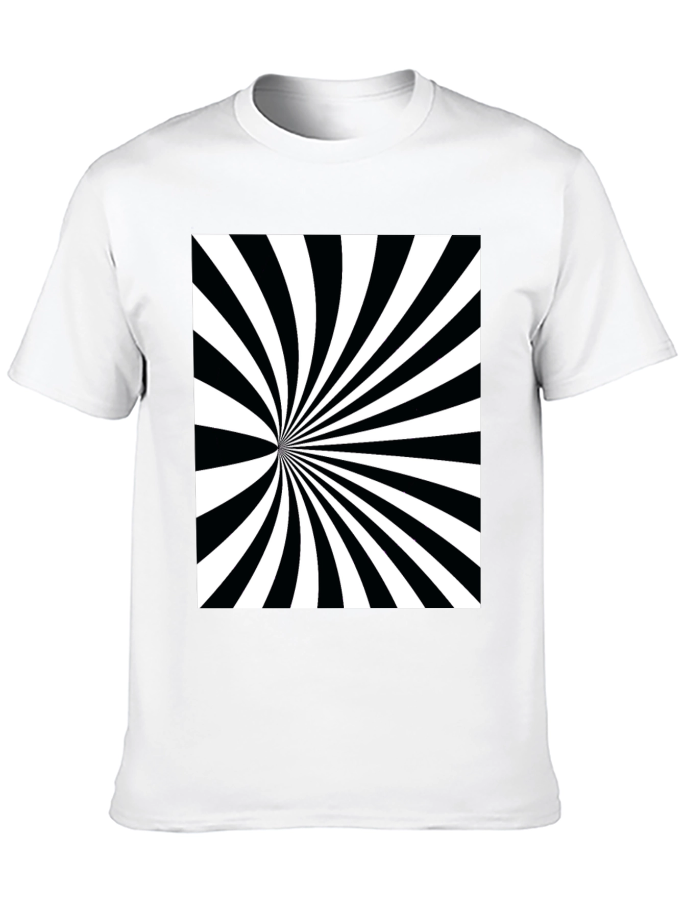 Black Hypnotic Black & White Swirl Tee view 10