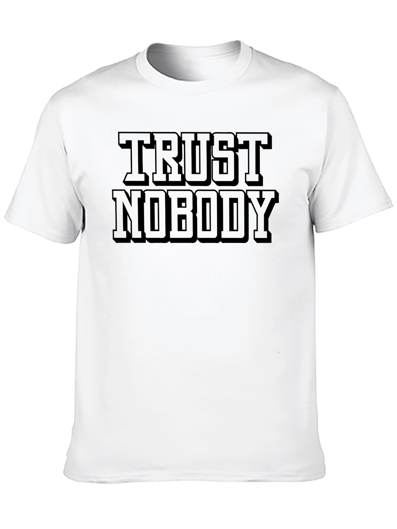 Black Trust Nobody Graphic Tee - Men's Crew Neck T-Shirt view 10