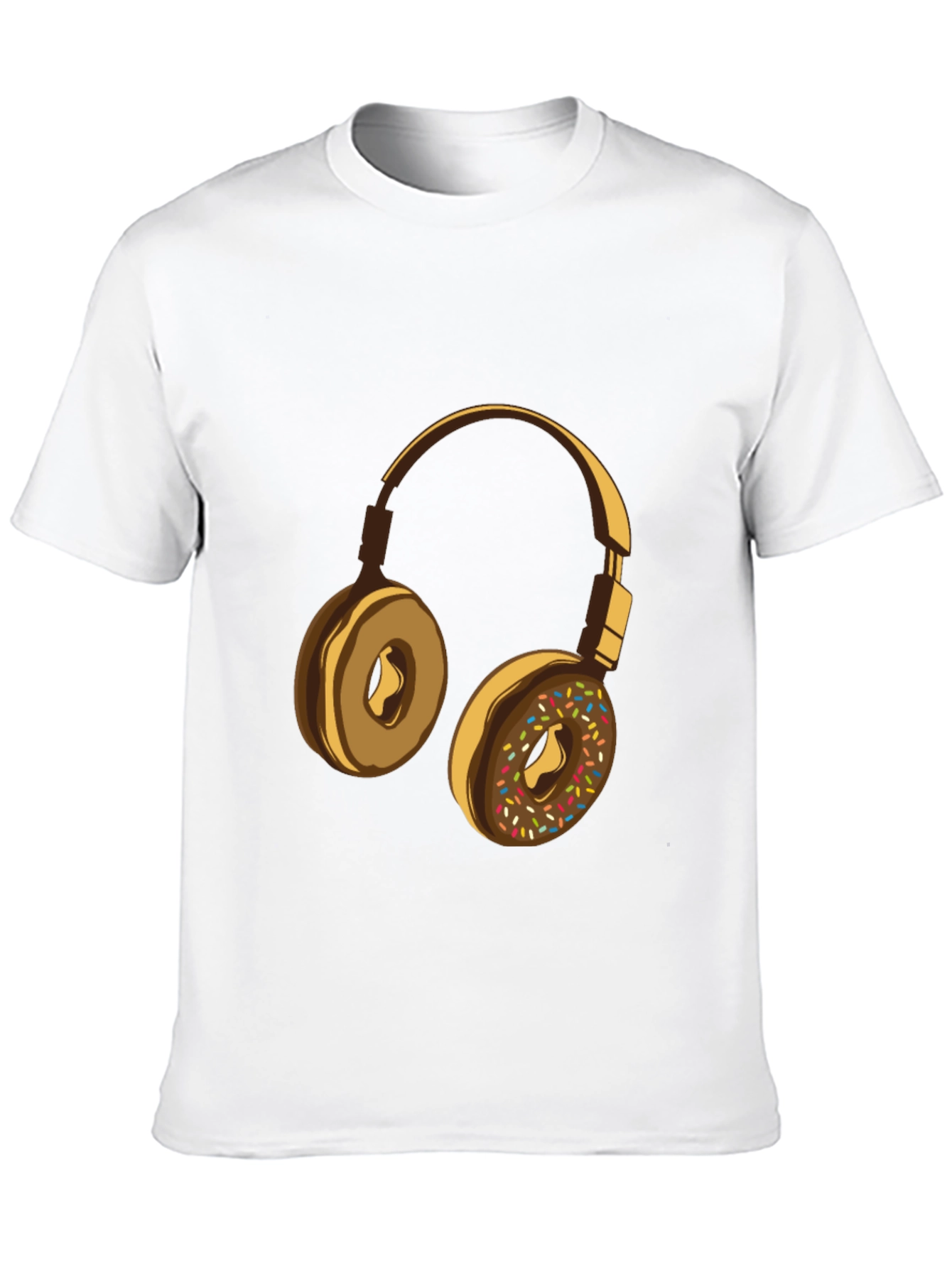 Black Donut Headphone Graphic Tee view 10
