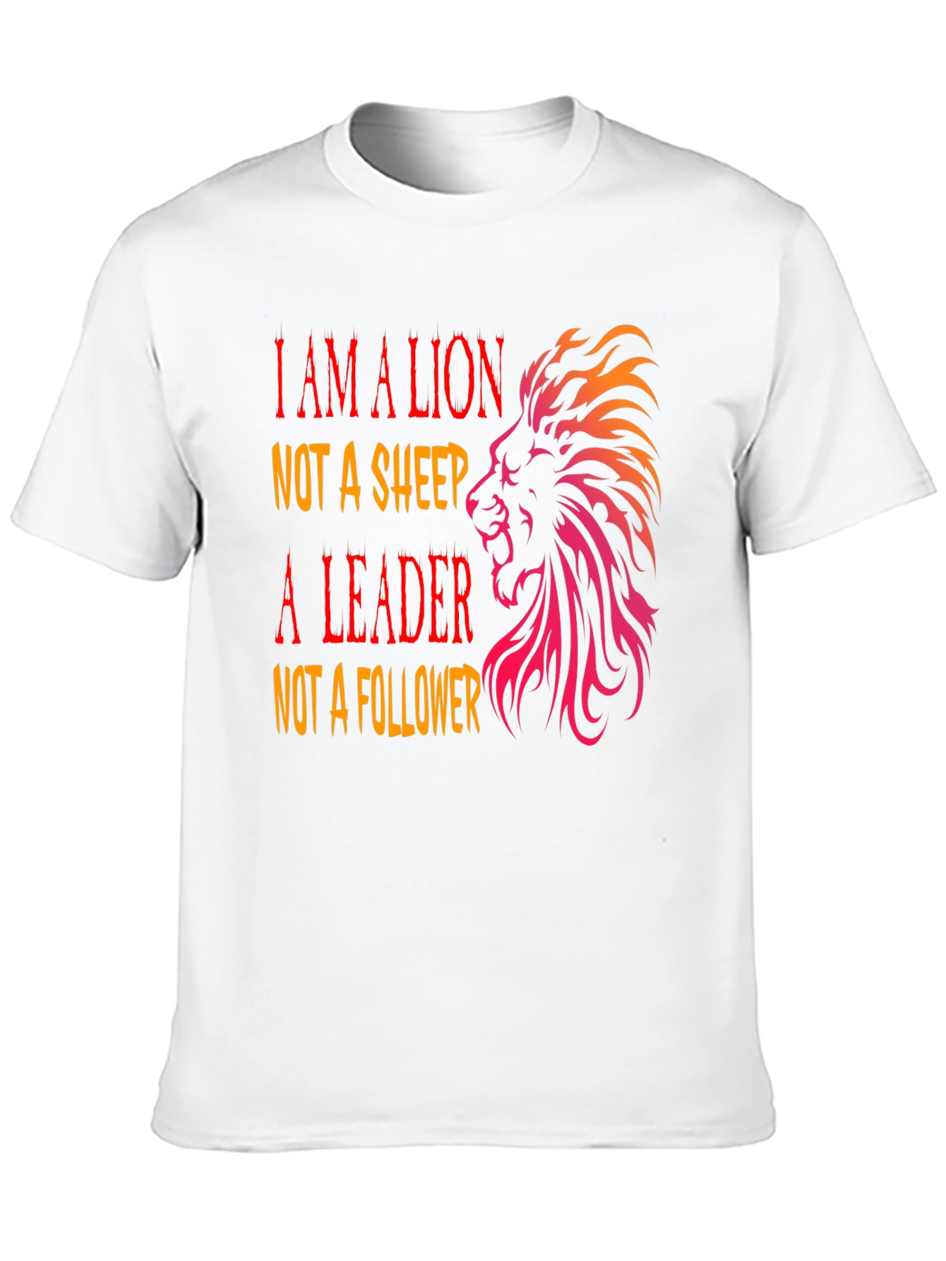 Black Lion Leader Graphic Tee - I AM A LION Black T-Shirt view 10