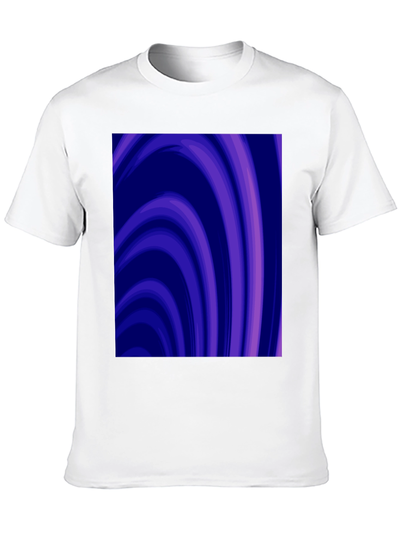 Black Abstract Purple Swirl Graphic Tee view 10