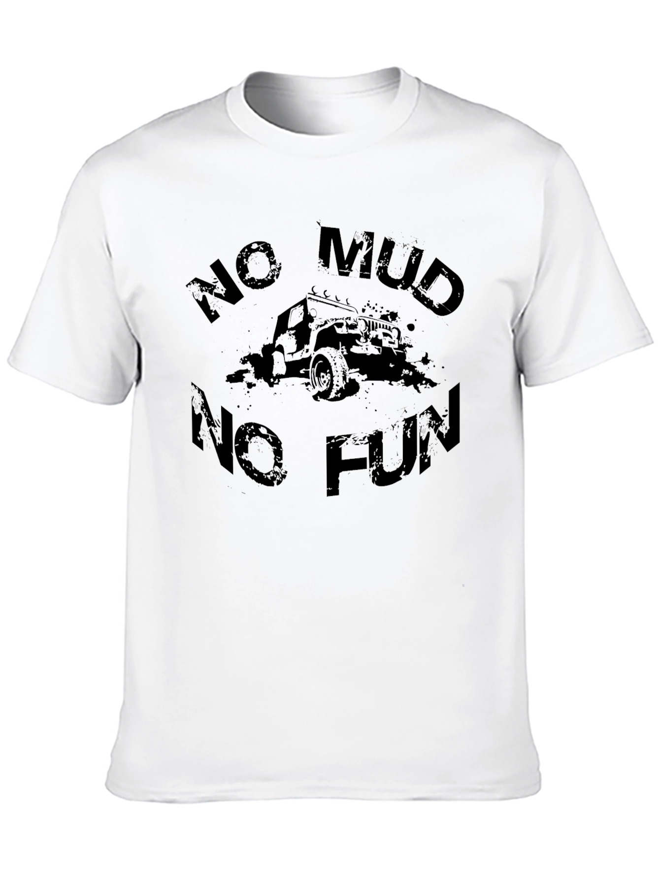 Black No Mud No Fun T-Shirt view 10