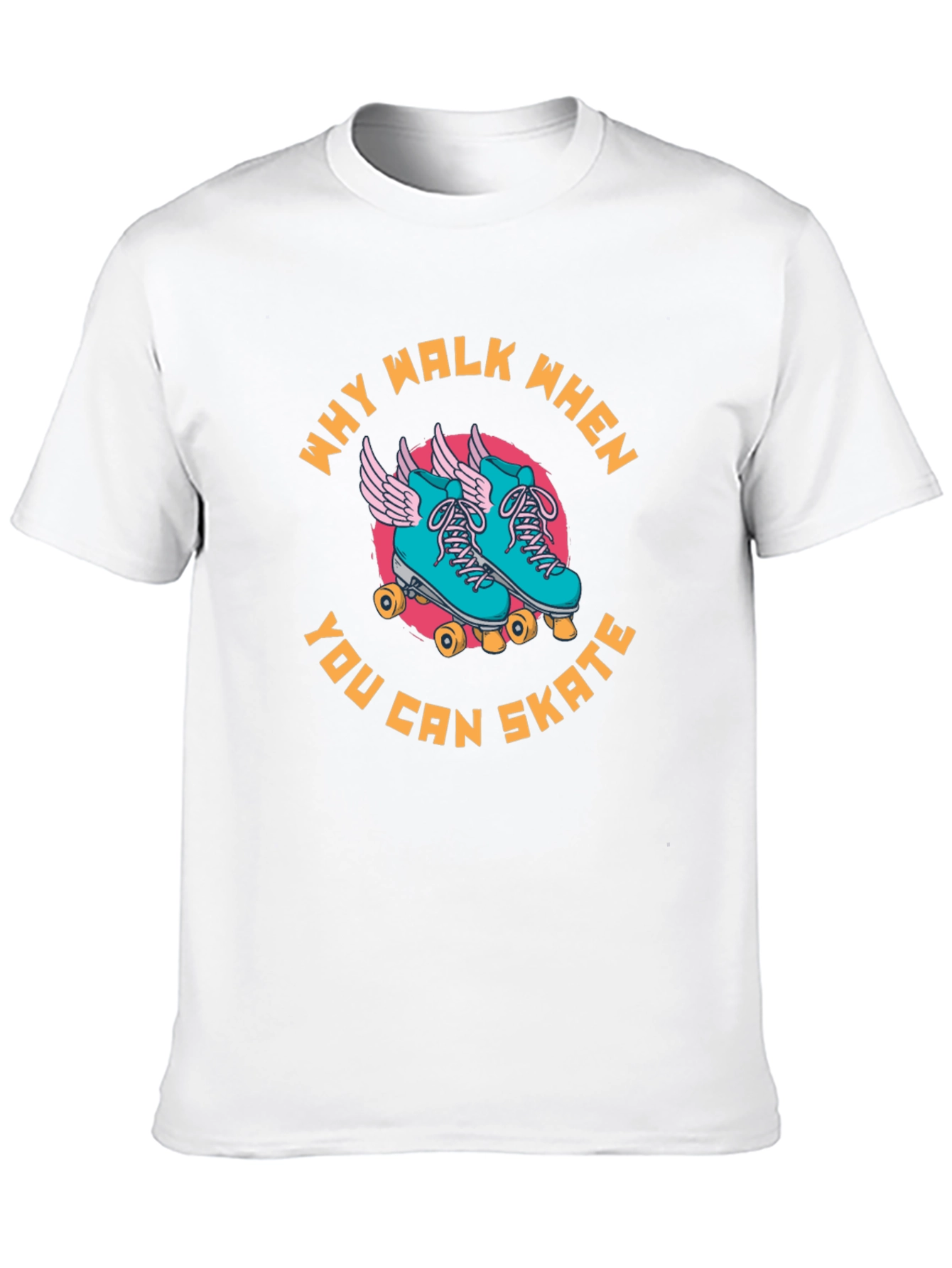 Black Why Walk When You Can Skate T-Shirt view 10