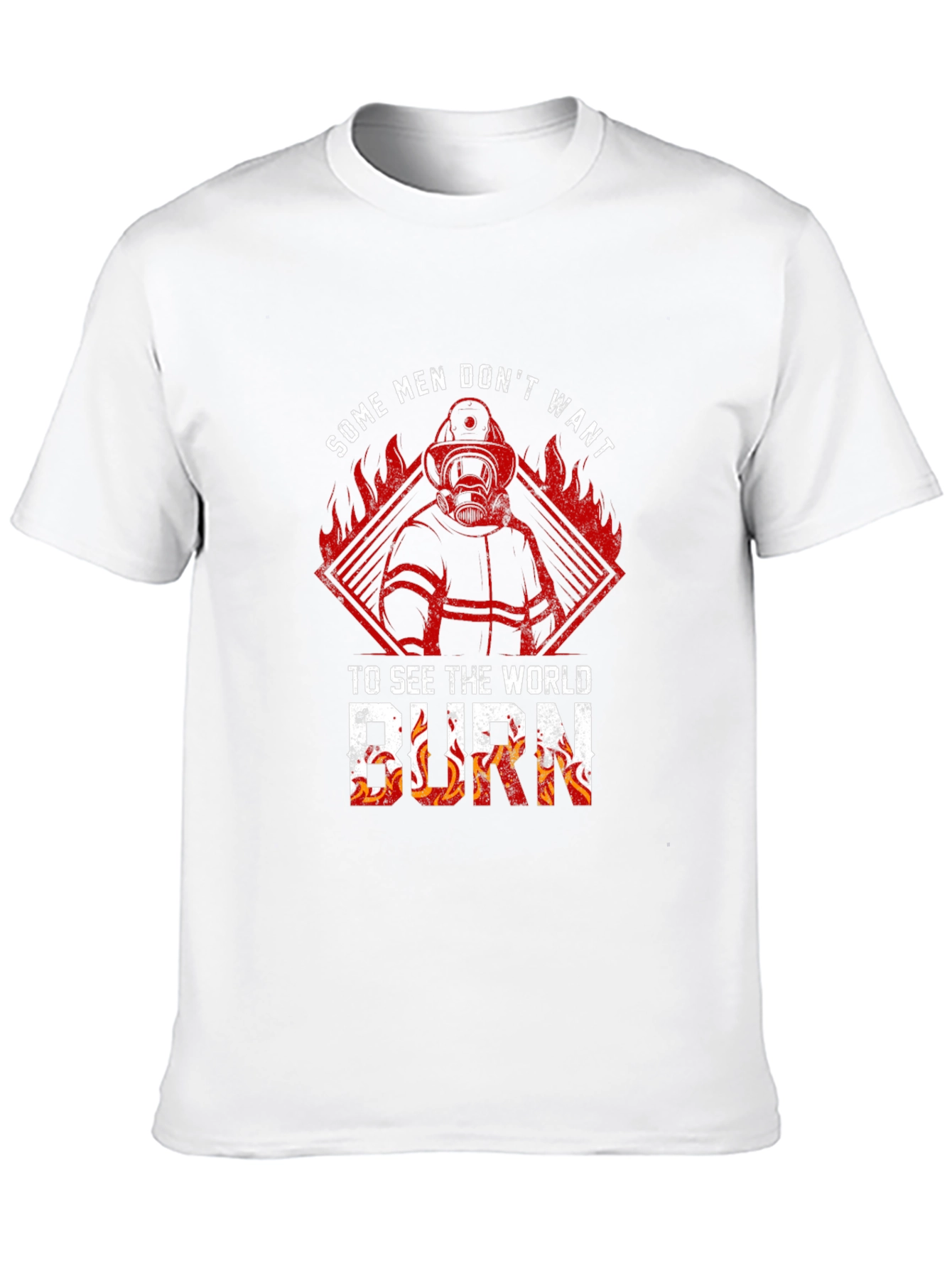 Black Firefighter Graphic Tee - Some Men Don't Want The World to Burn view 10