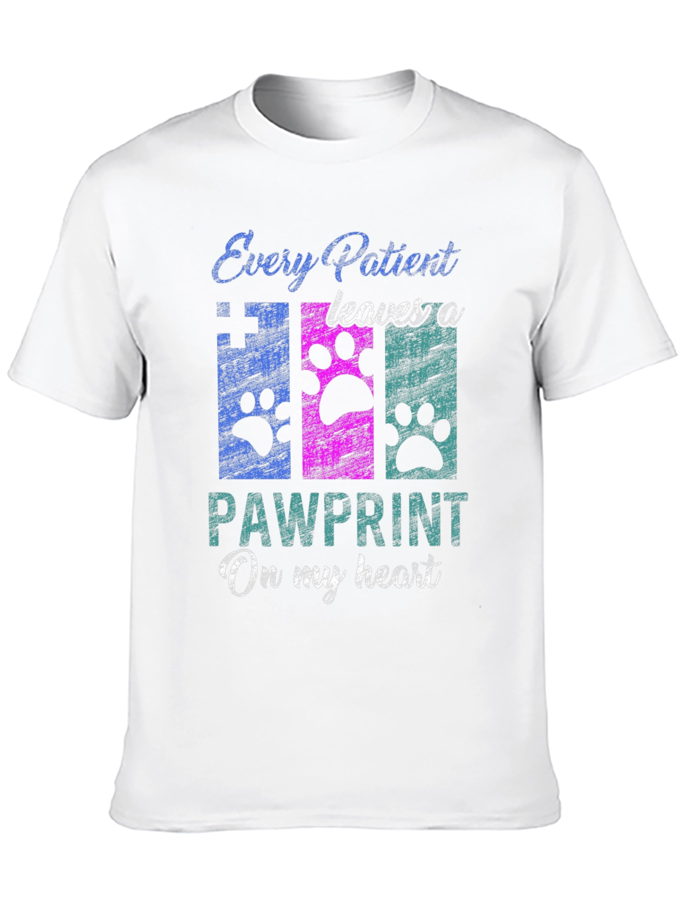 Black Pawprint Heart T-Shirt - Veterinary Love! view 10