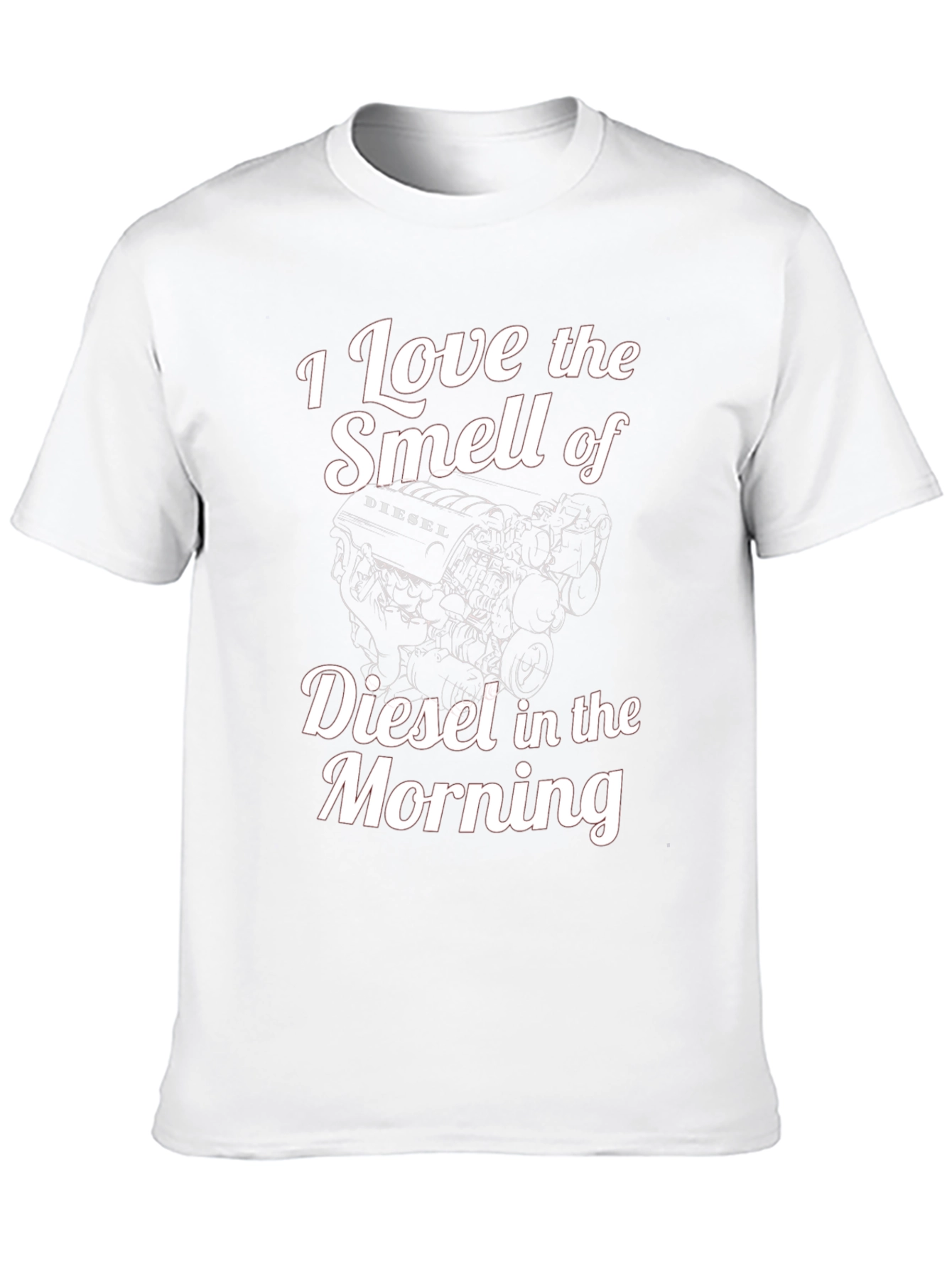Black Diesel Engine T-Shirt - I Love The Smell Of Diesel In The Morning view 10