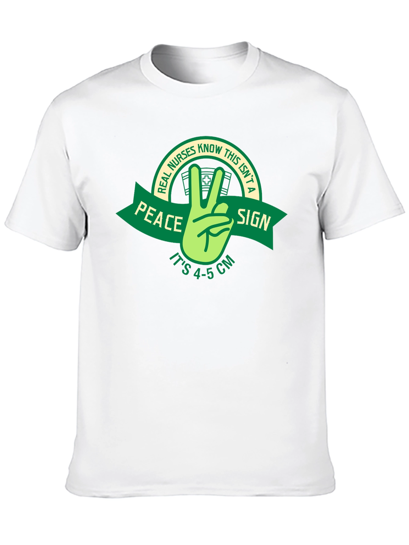 Black Funny Nurse T-Shirt - Peace Sign view 10