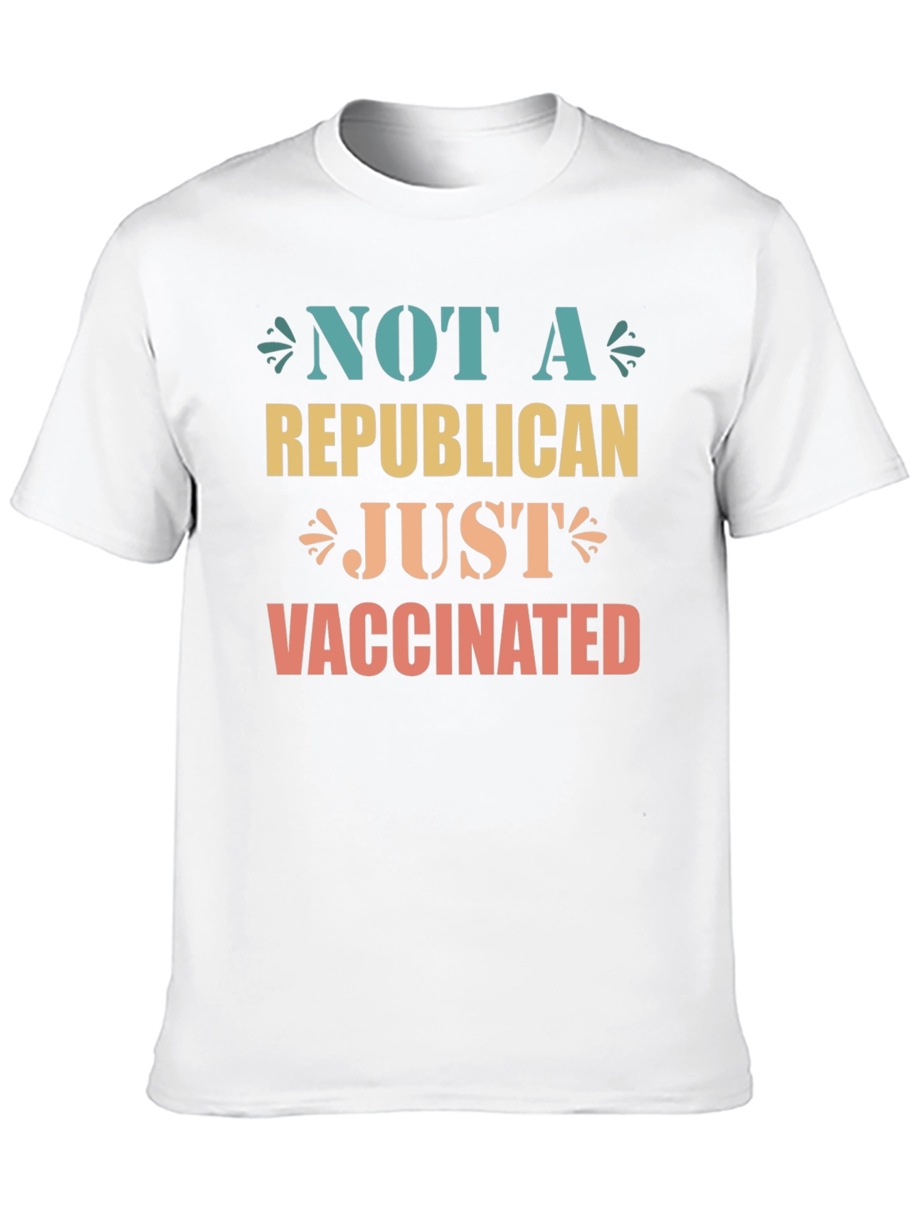 Black Not A Republican Just Vaccinated Graphic Tee view 10
