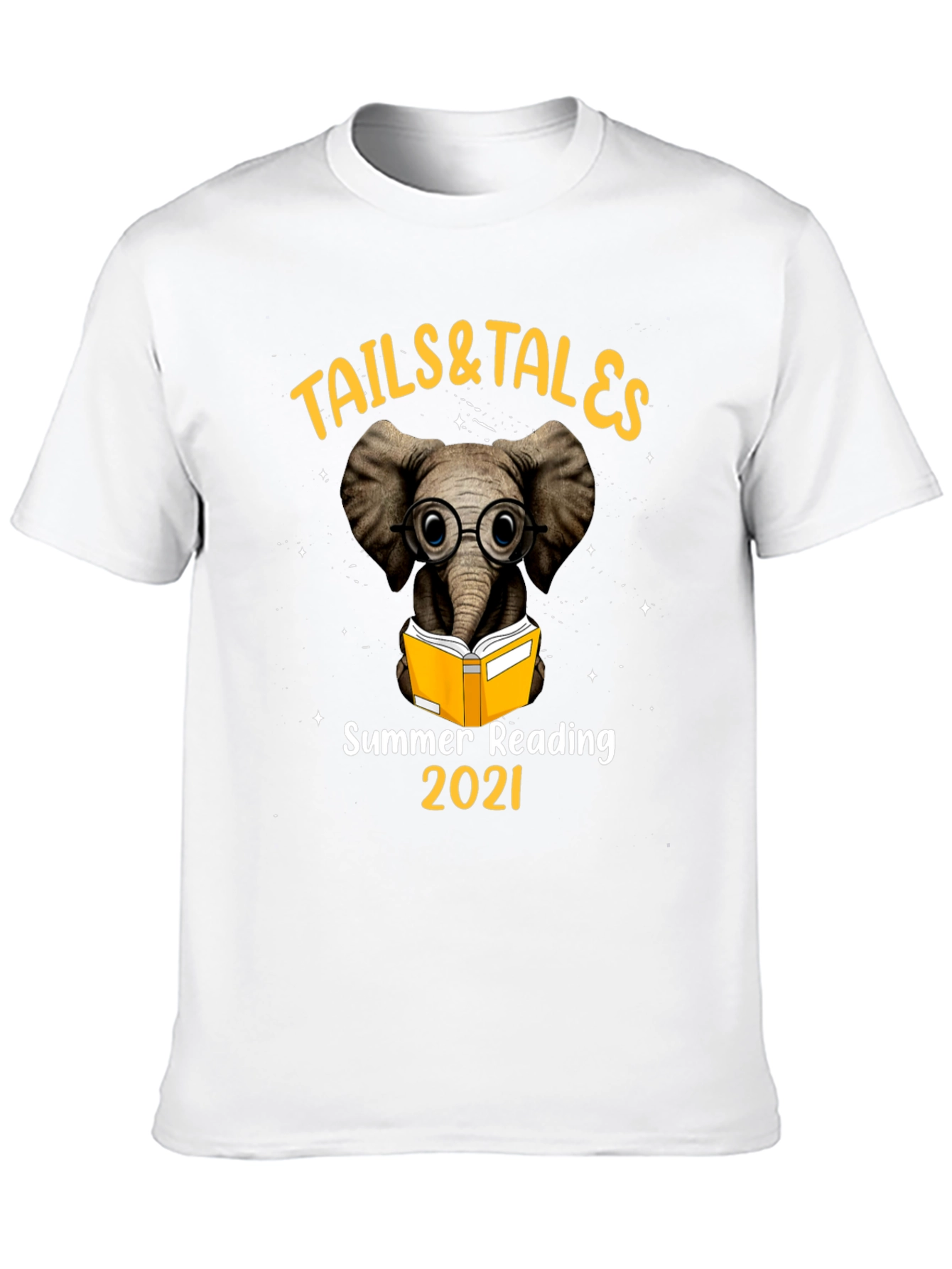 Black Tails & Tales Summer Reading 2021 Elephant T-Shirt view 10