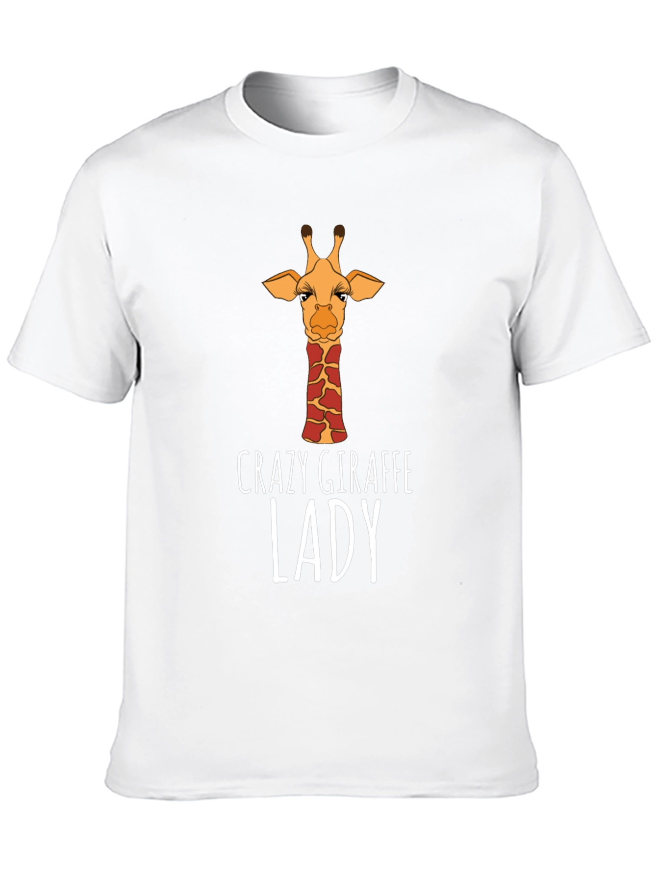 Black Crazy Giraffe Lady T-Shirt - Black view 10