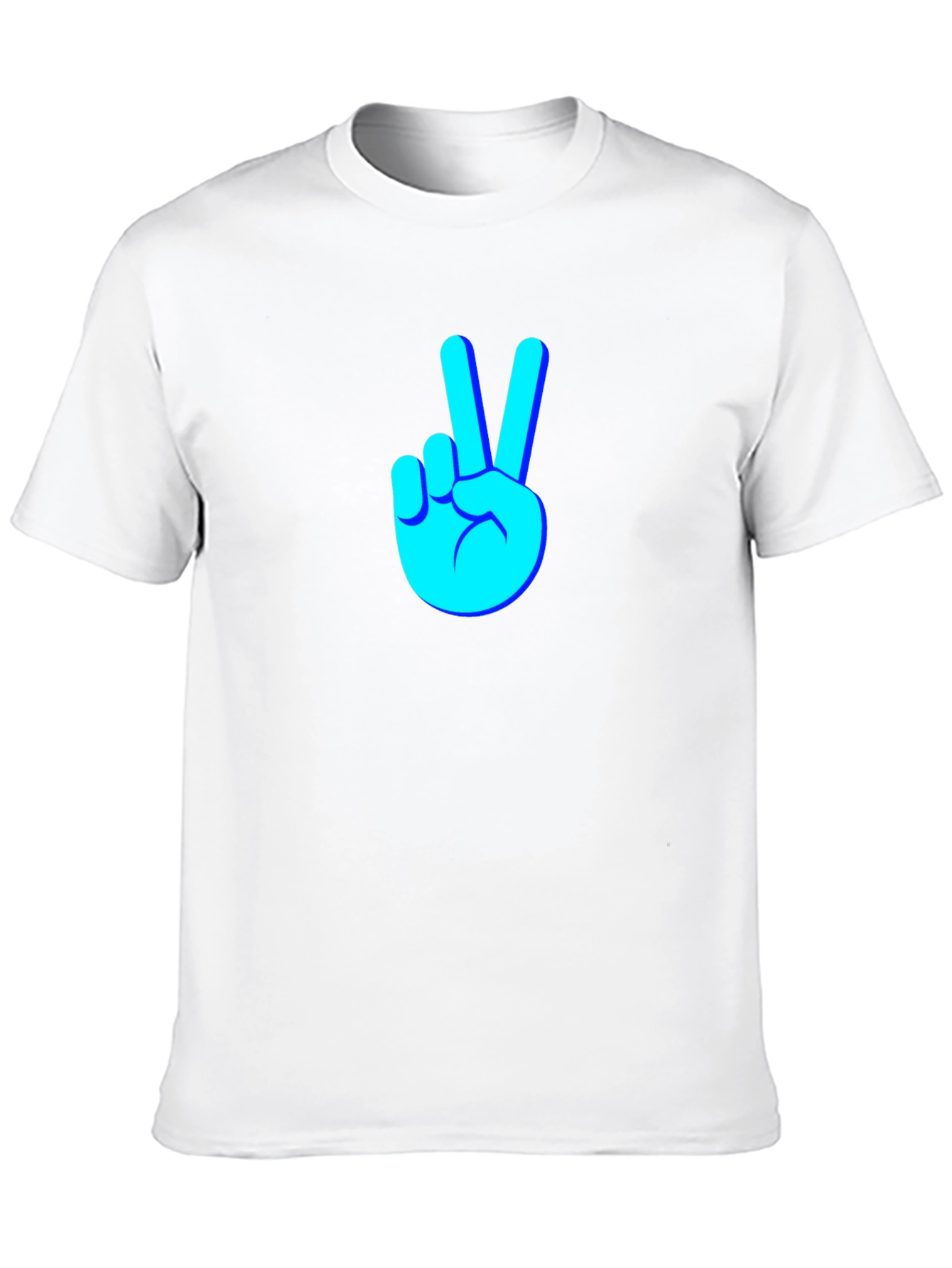 Black Cool Peace Sign Graphic Black T-Shirt view 10