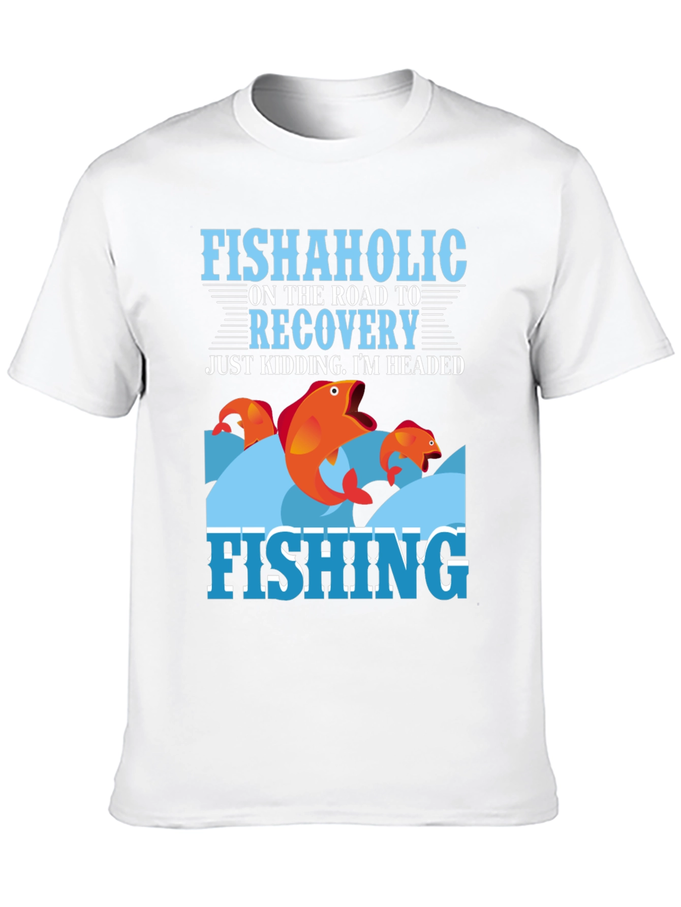 Black Fishaholic Fishing T-Shirt - Funny Fishing Tee view 10