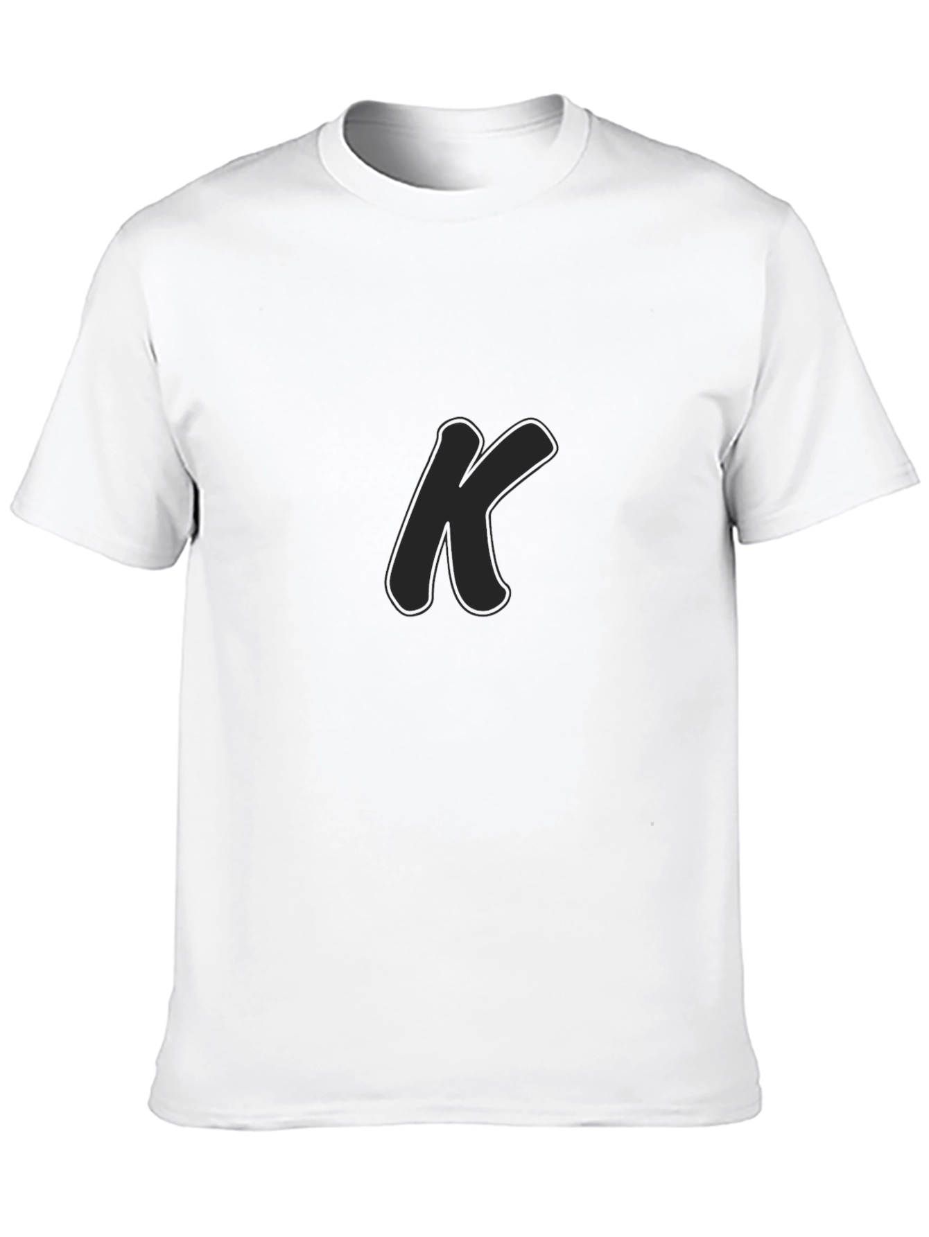 Black Men's Black T-Shirt with "K" Design view 10