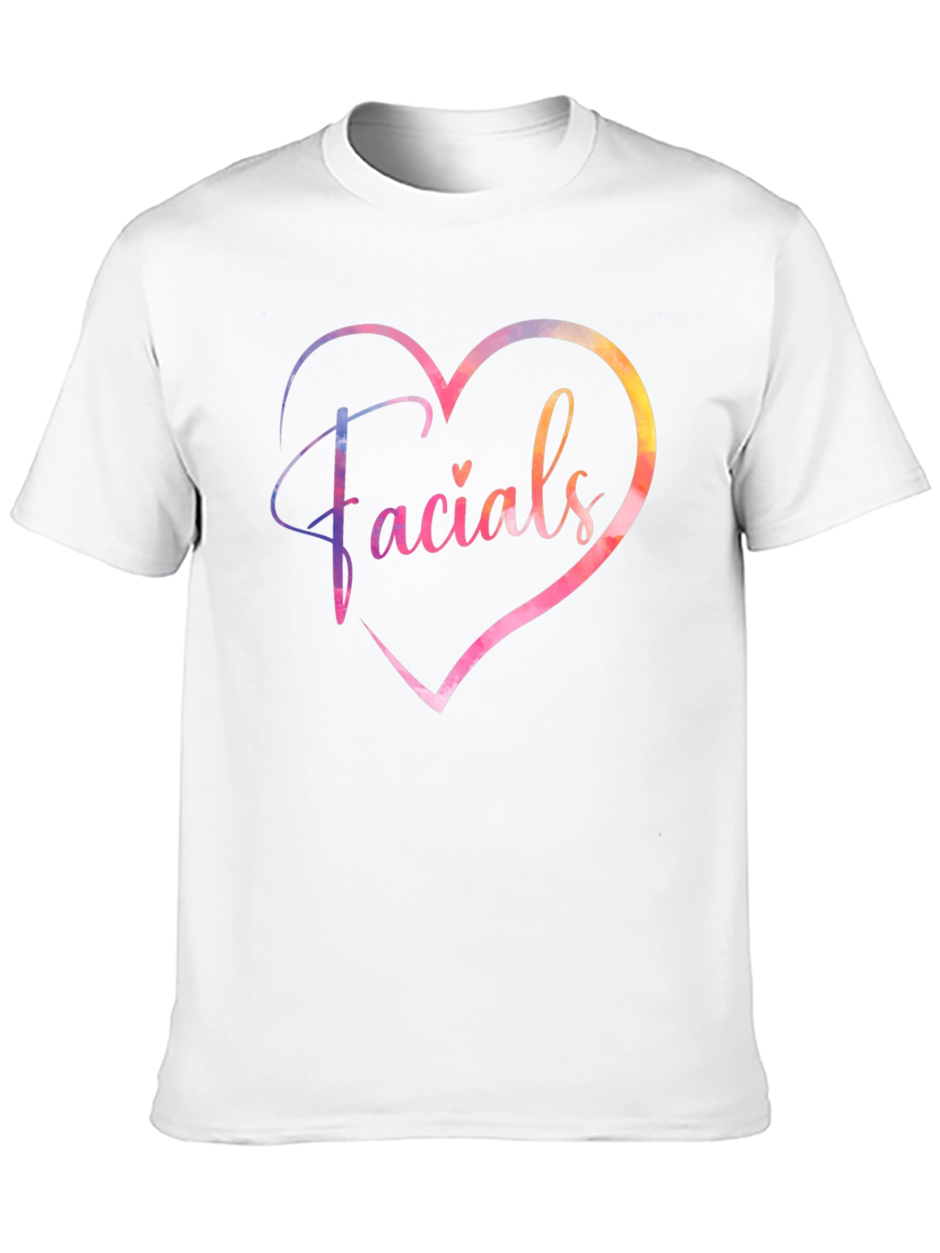 Black Facials Heart Graphic Tee - Unisex Soft Cotton T-Shirt view 10
