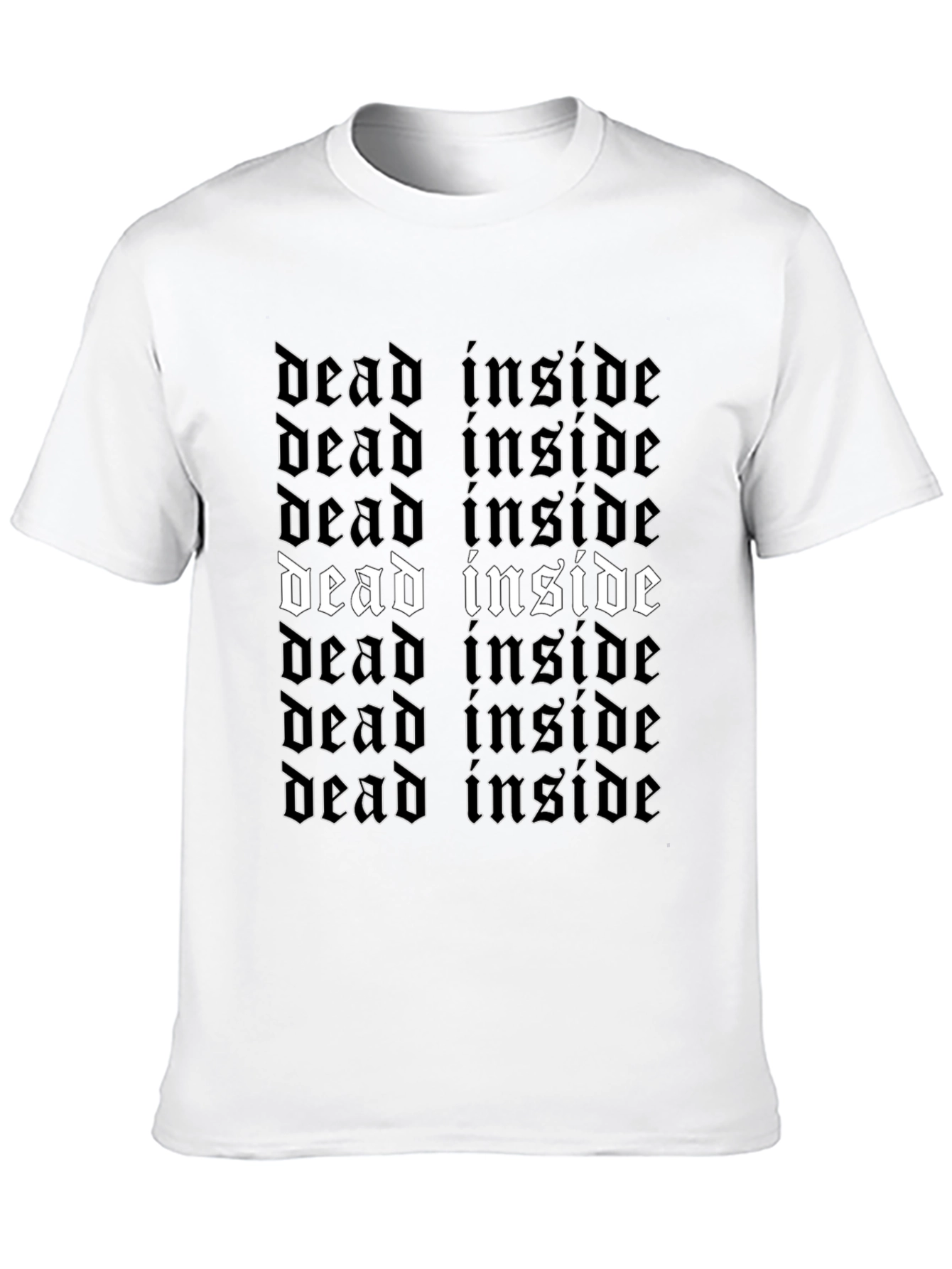 Black Dead Inside Gothic T-Shirt - Edgy Style view 10