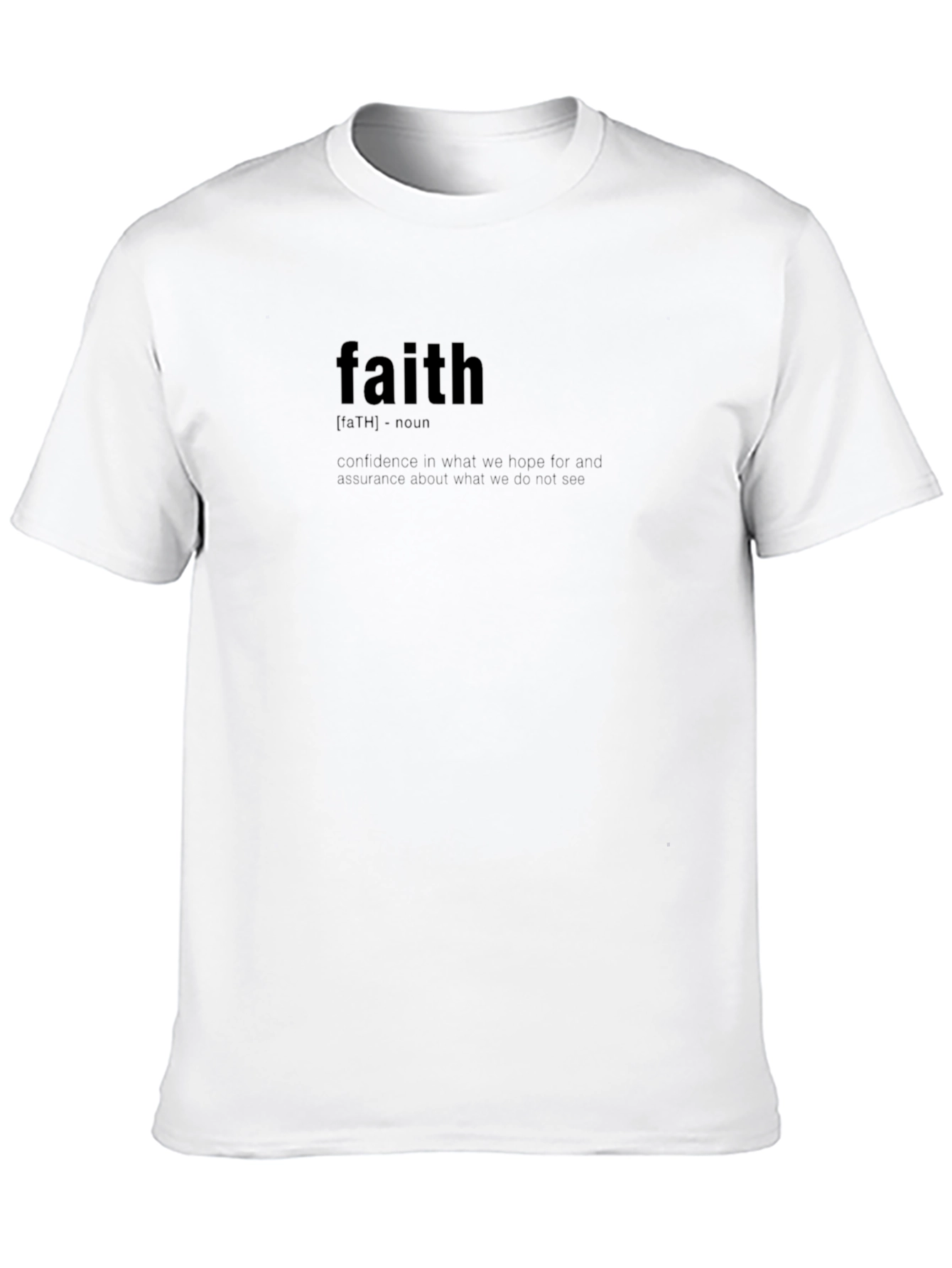 Black Faith Definition Black T-Shirt view 10