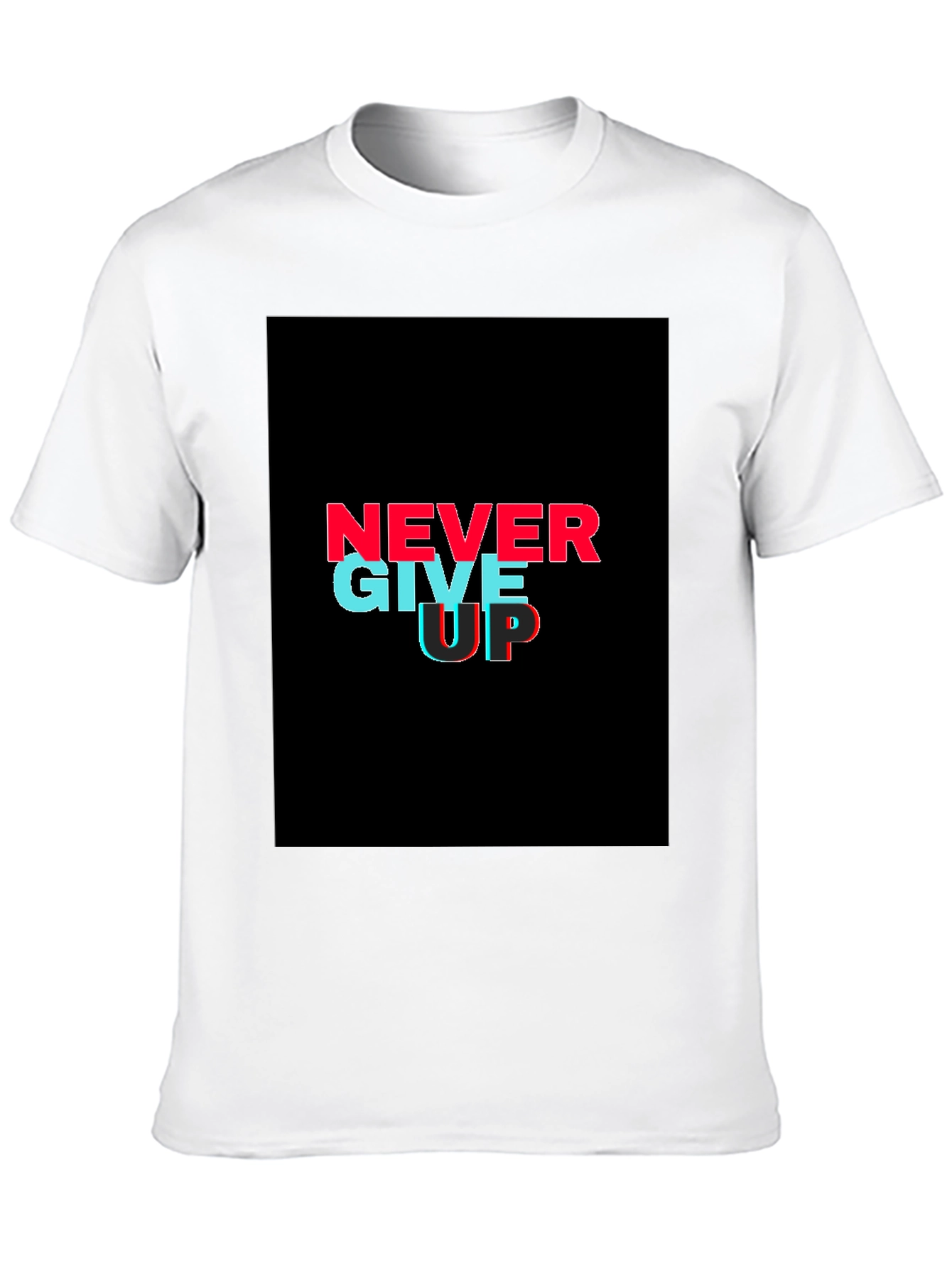 Black Never Give Up Graphic Tee - Black view 10