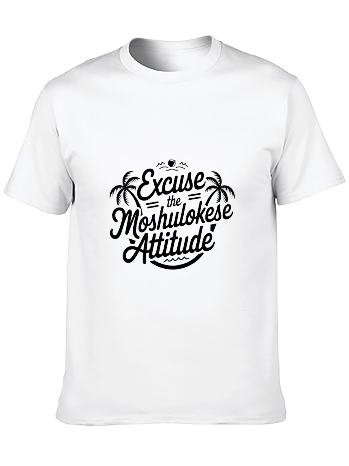 Black Excuse the Moshulokese Attitude Graphic T-Shirt view 10