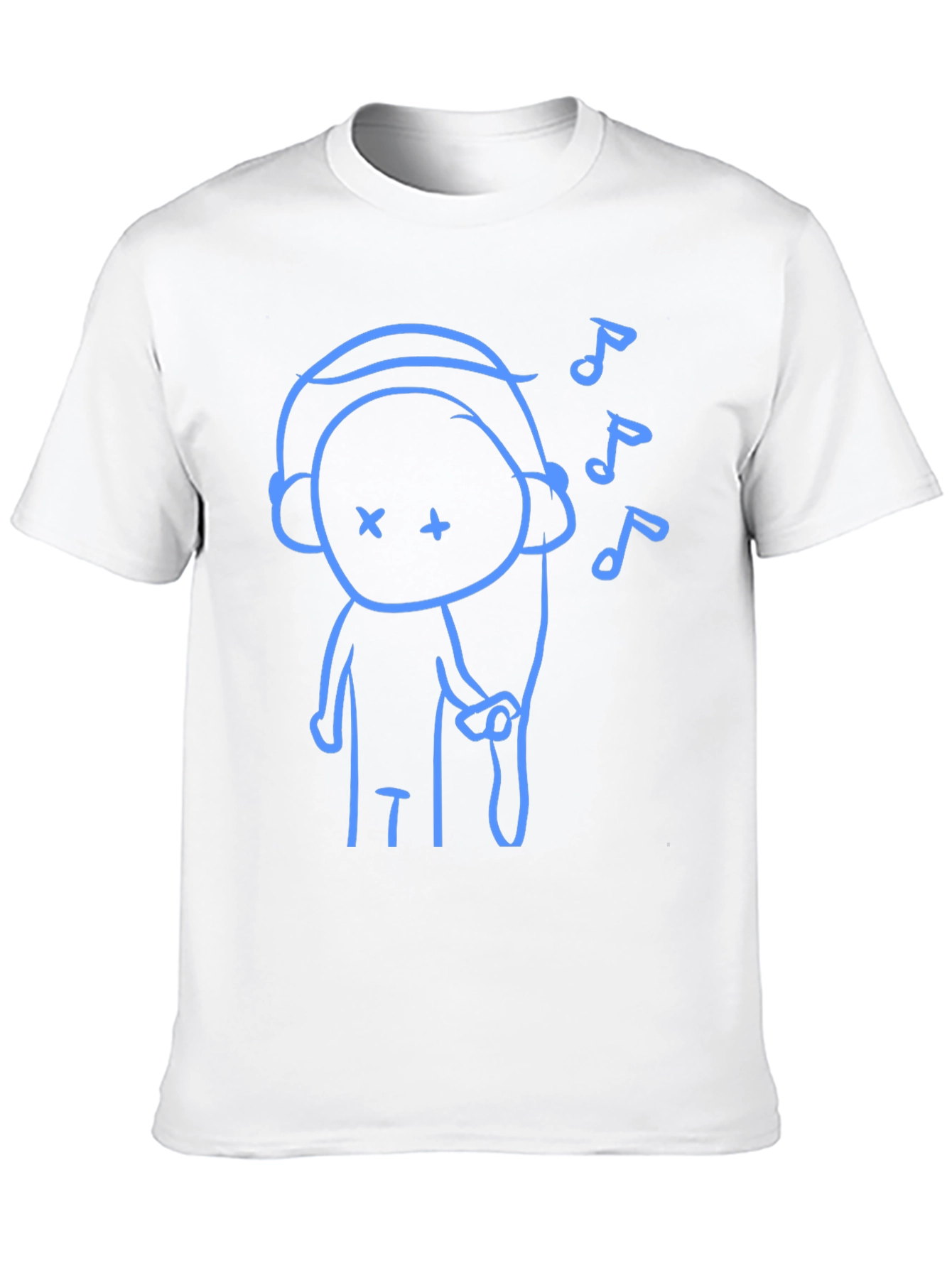 Black Black T-Shirt with Blue Music Lover Graphic view 10