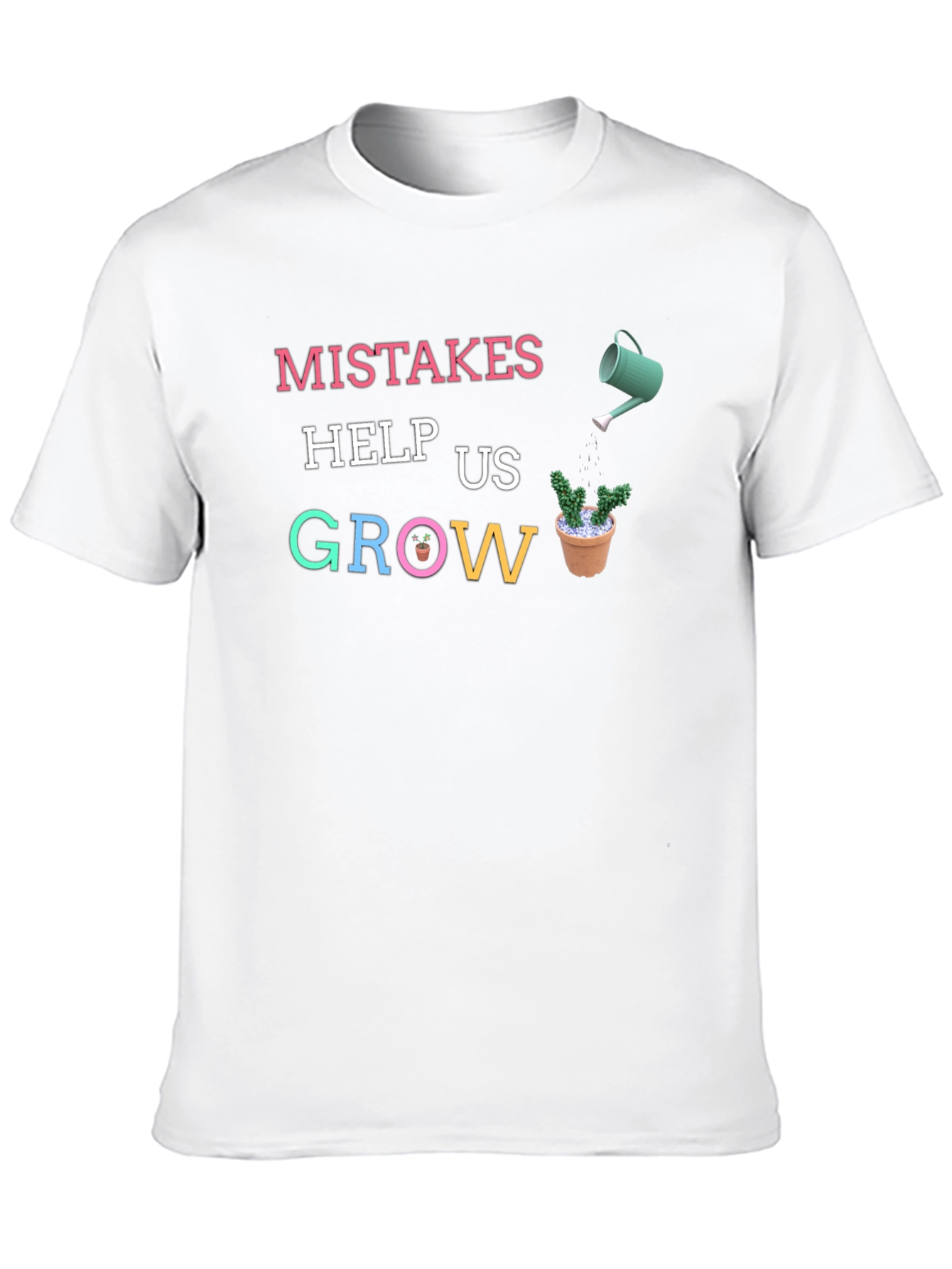 Black Mistakes Help Us Grow Funny Graphic T-Shirt view 10