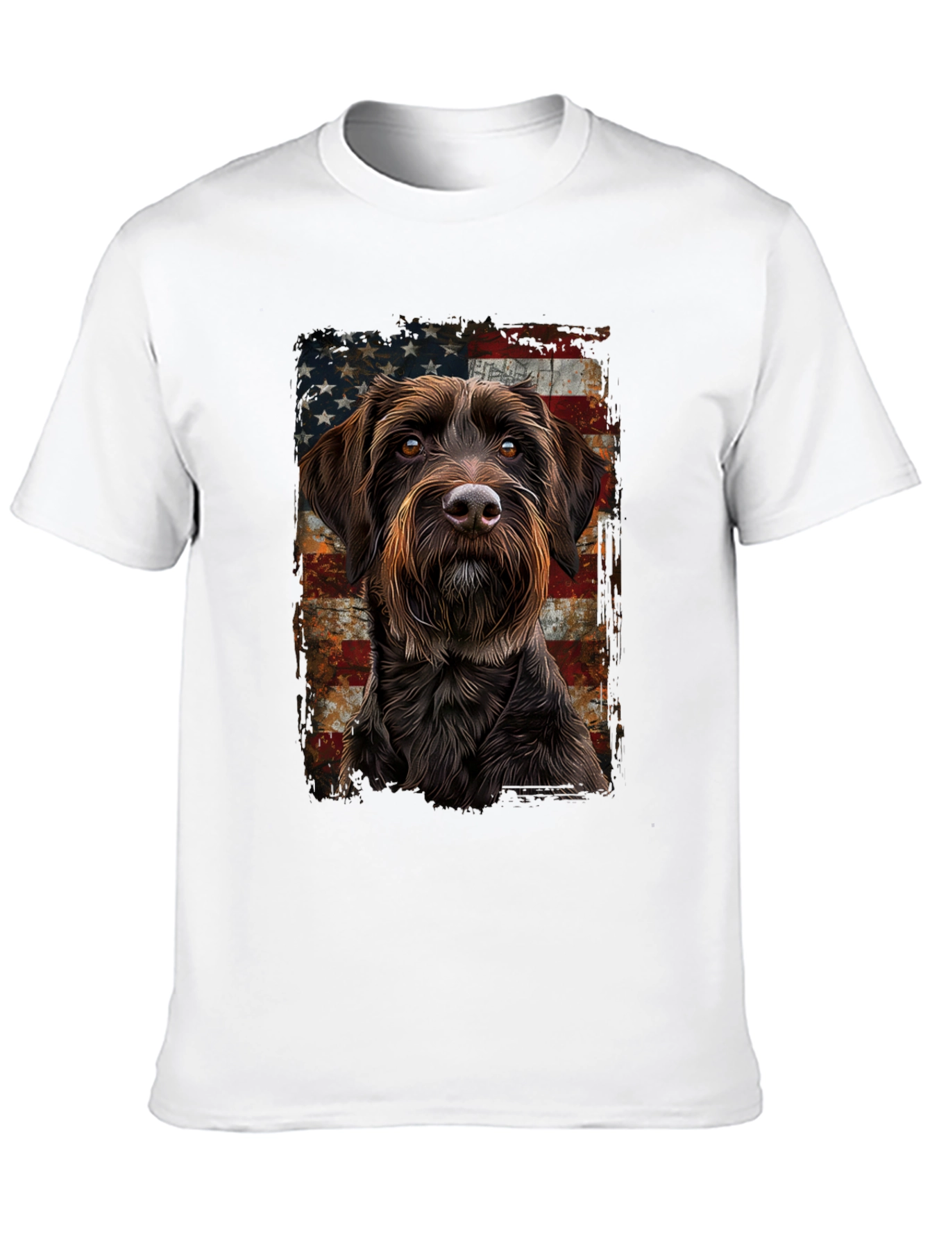 Black Dog Breed American Flag T-Shirt view 10