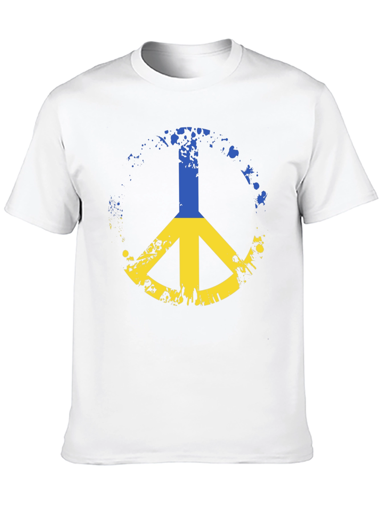 Black Ukraine Peace Sign Black T-Shirt view 10