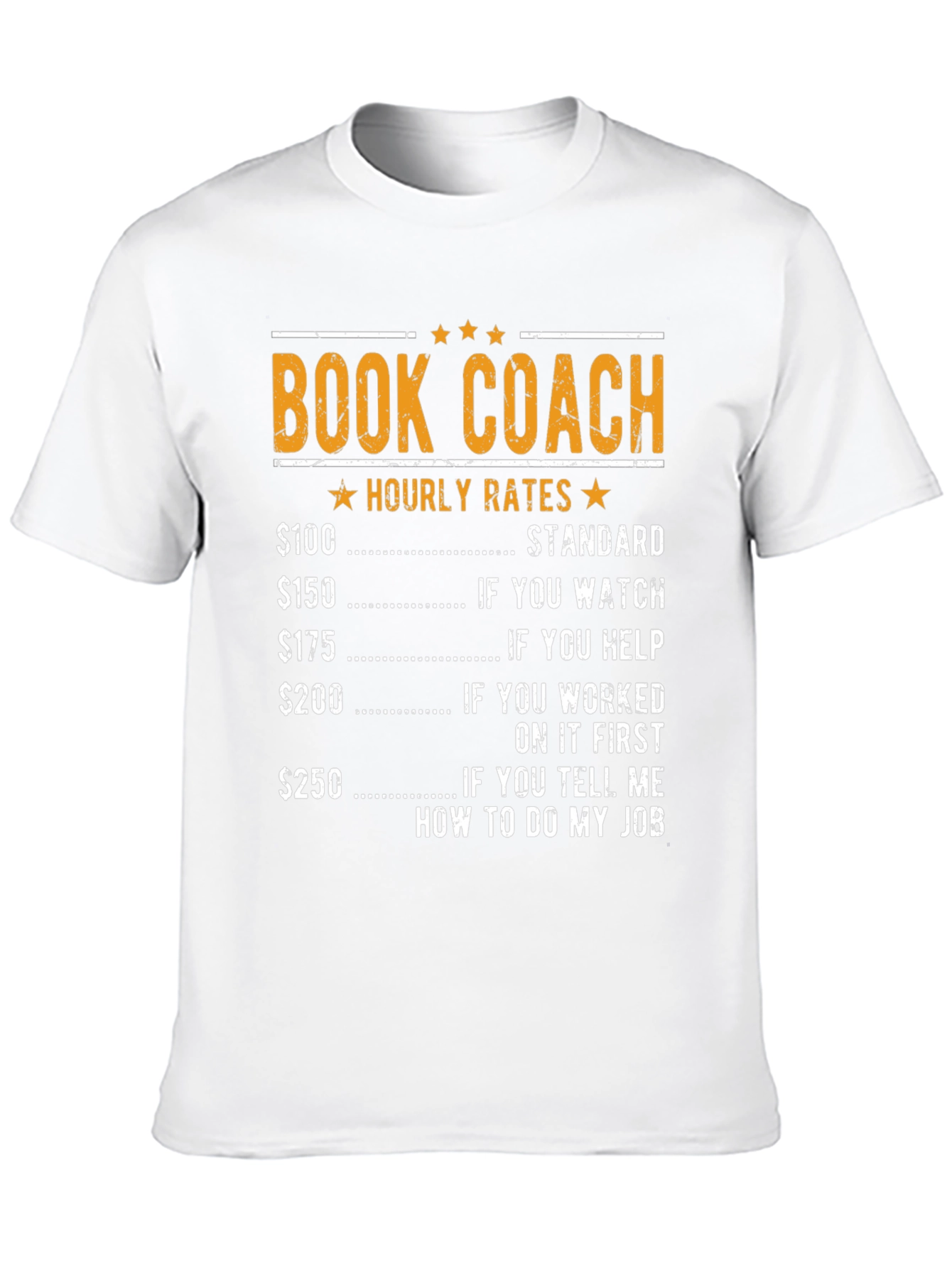 Black Book Coach Hourly Rates Funny Black T-Shirt view 10