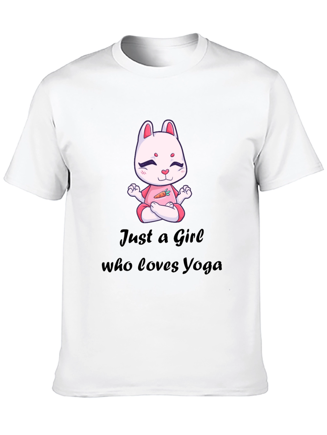 Yoga Loving Girl's Tee - Rabbit Meditation Design - 10