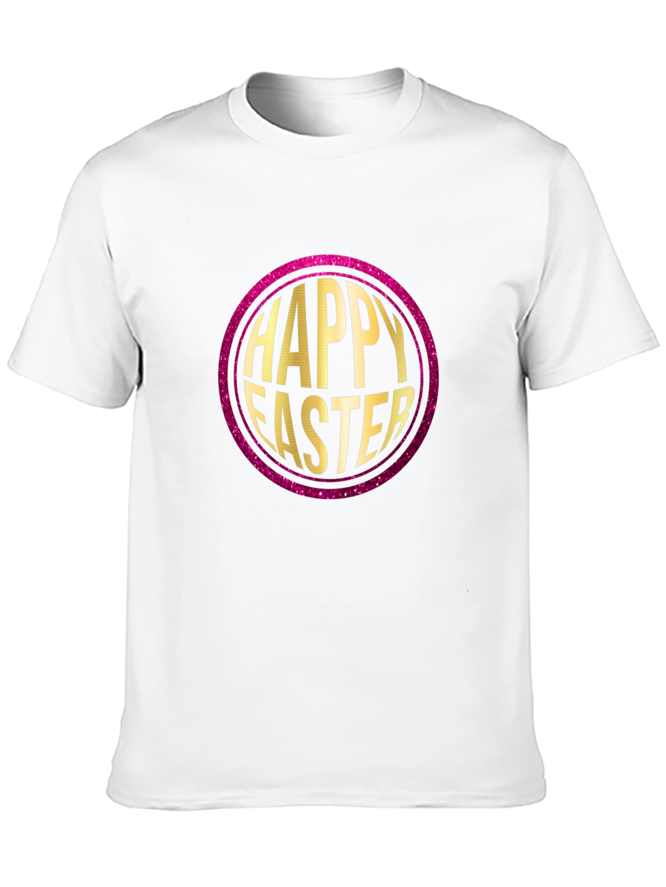 Black Happy Easter Graphic Print Crew Neck T-Shirt view 10