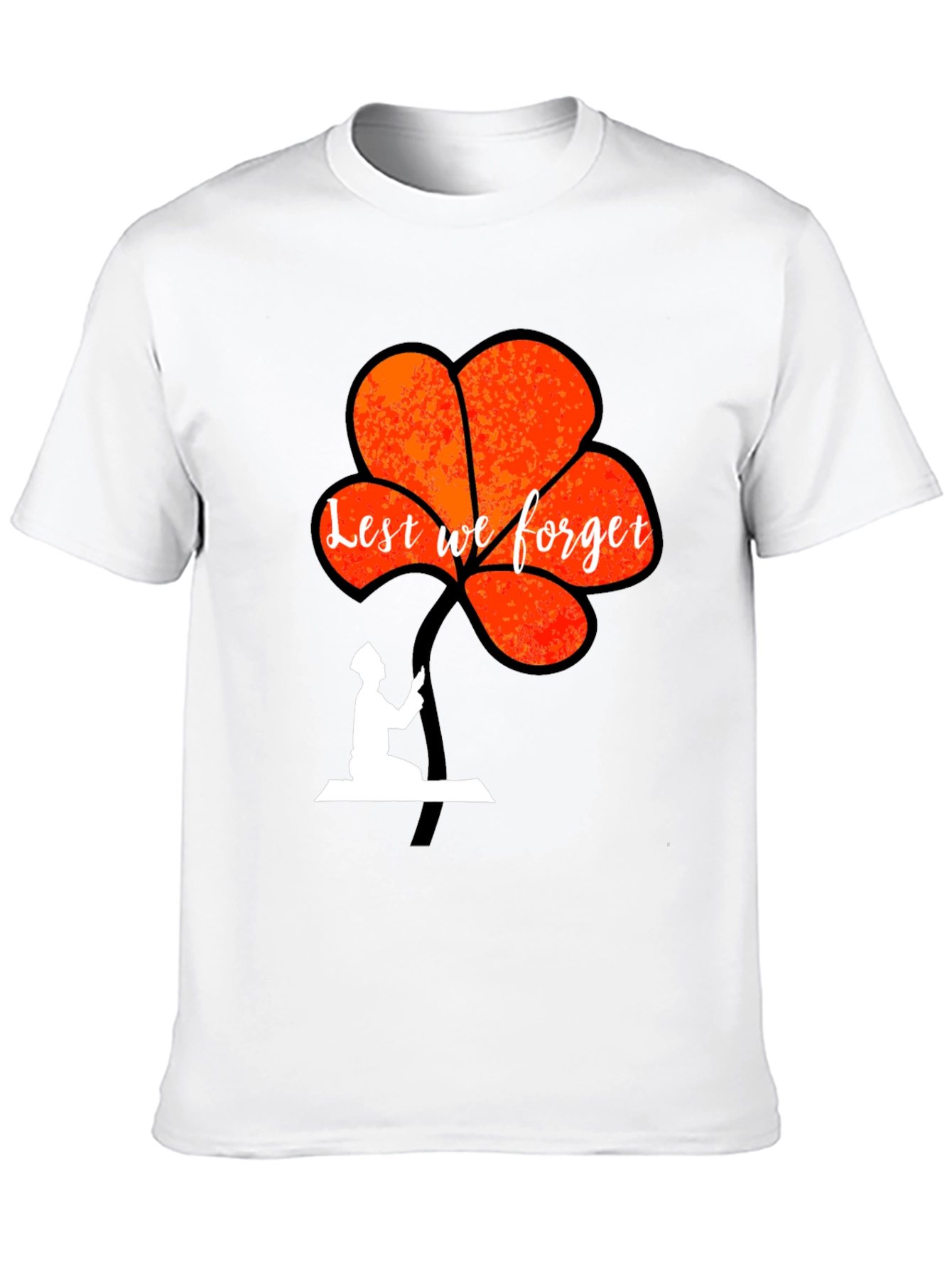 Black Lest We Forget Graphic T-Shirt view 10