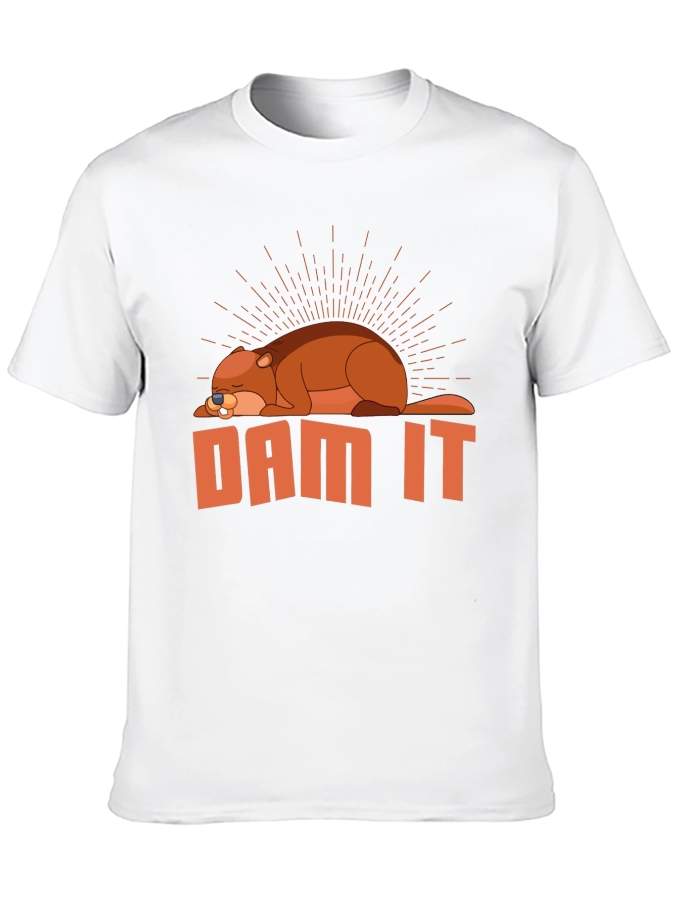 Black Dam It Beaver T-Shirt - Funny Graphic Tee view 10