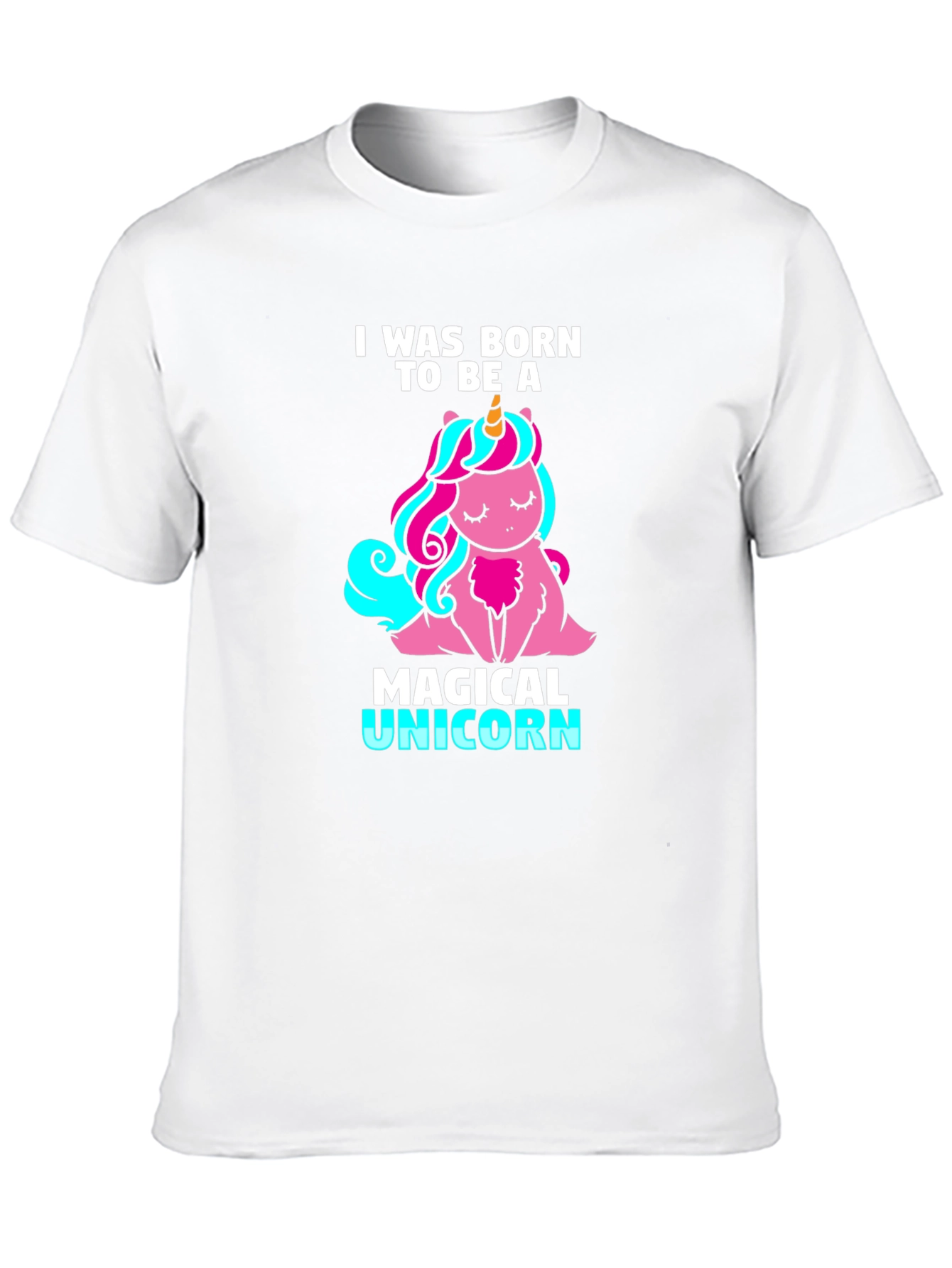 Black Magical Unicorn Graphic Tee - Born To Be A Unicorn T-Shirt view 10