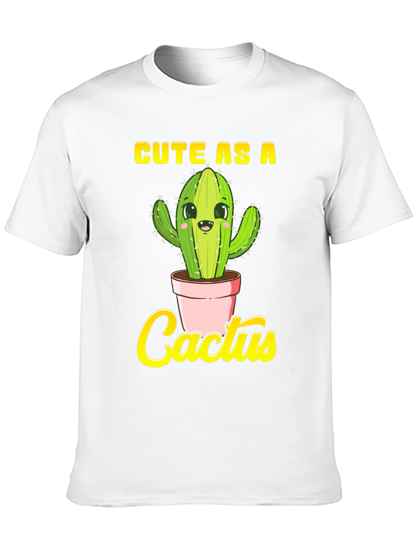 Black Cute as a Cactus Graphic Tee - Unisex Black Shirt view 10